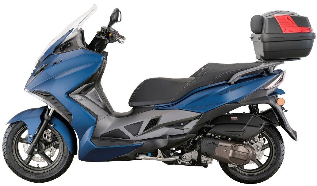 ccm, km/h, mit Topcase) 22, 5, 95 Motorroller Alpha Sport 125 (Set, blau Euro Cruiser Motors
