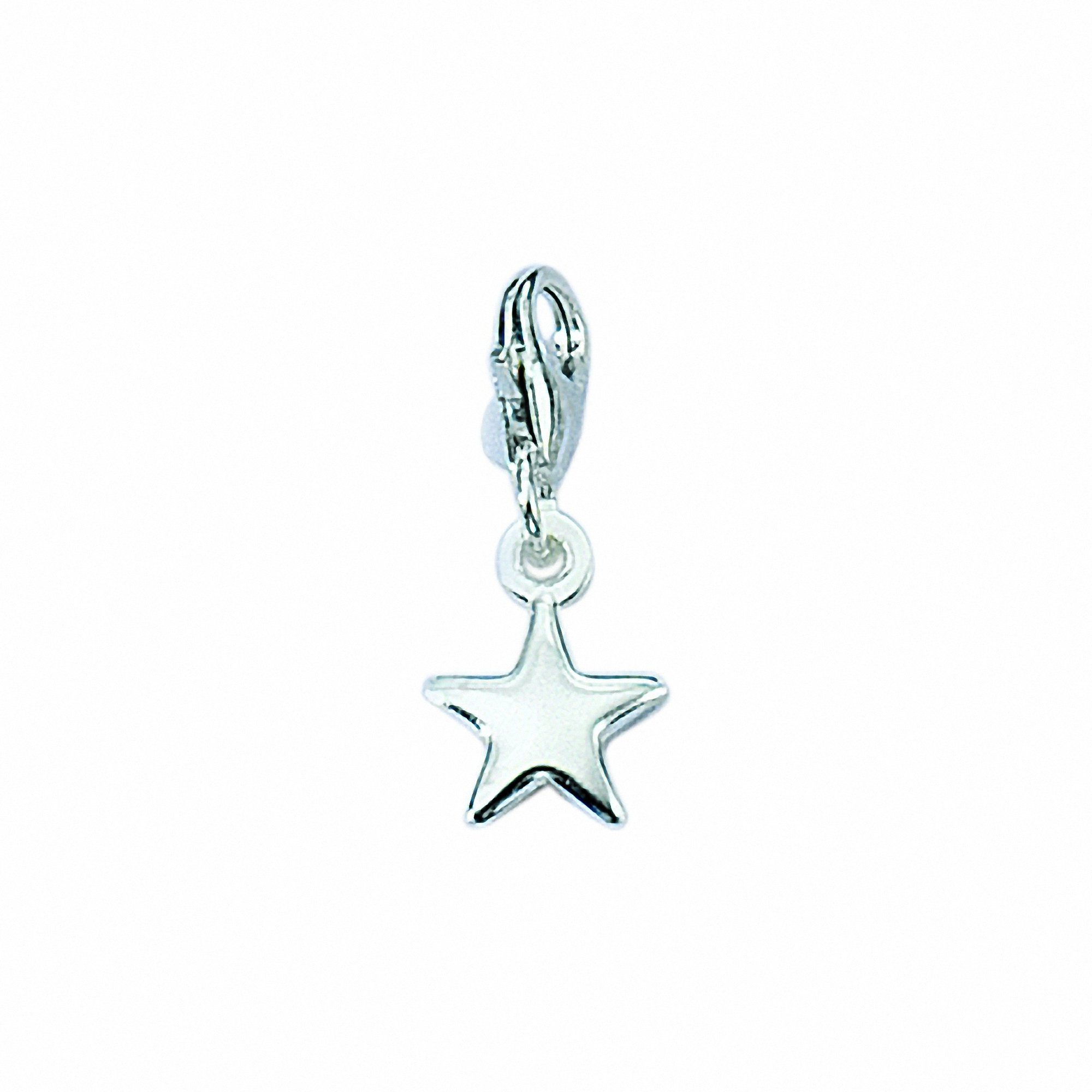 Adelia´s Charm-Einhänger Damen Silberschmuck 925 Silber Charms Anhänger Stern, 925 Sterling Silber Silberschmuck für Damen