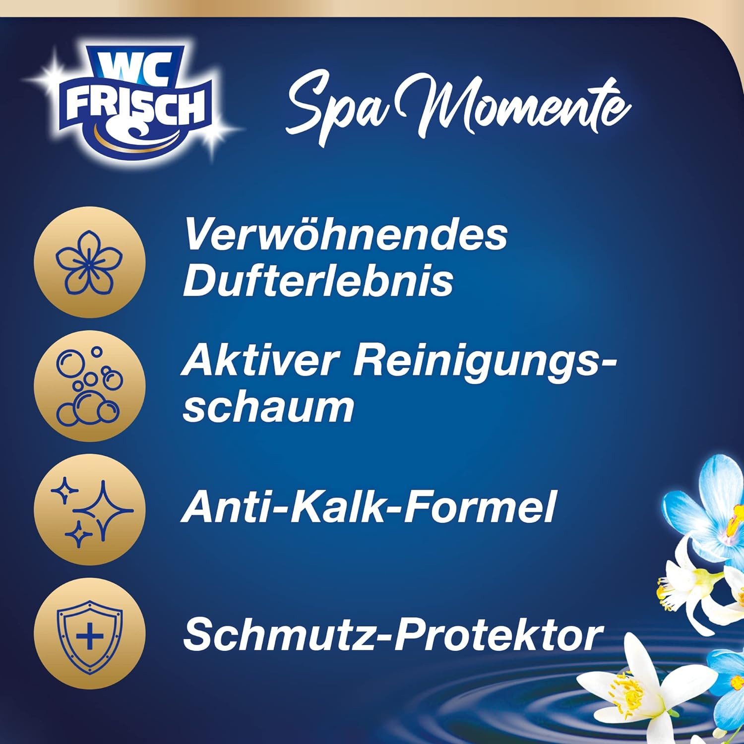 WC Frisch WC FRISCH Spa Momente Duftspüler Vitalität WC Reiniger 50g WC-Reiniger (Premium Duft, [1-St. mit ätherischen Ölen & 4-fach Effekt)