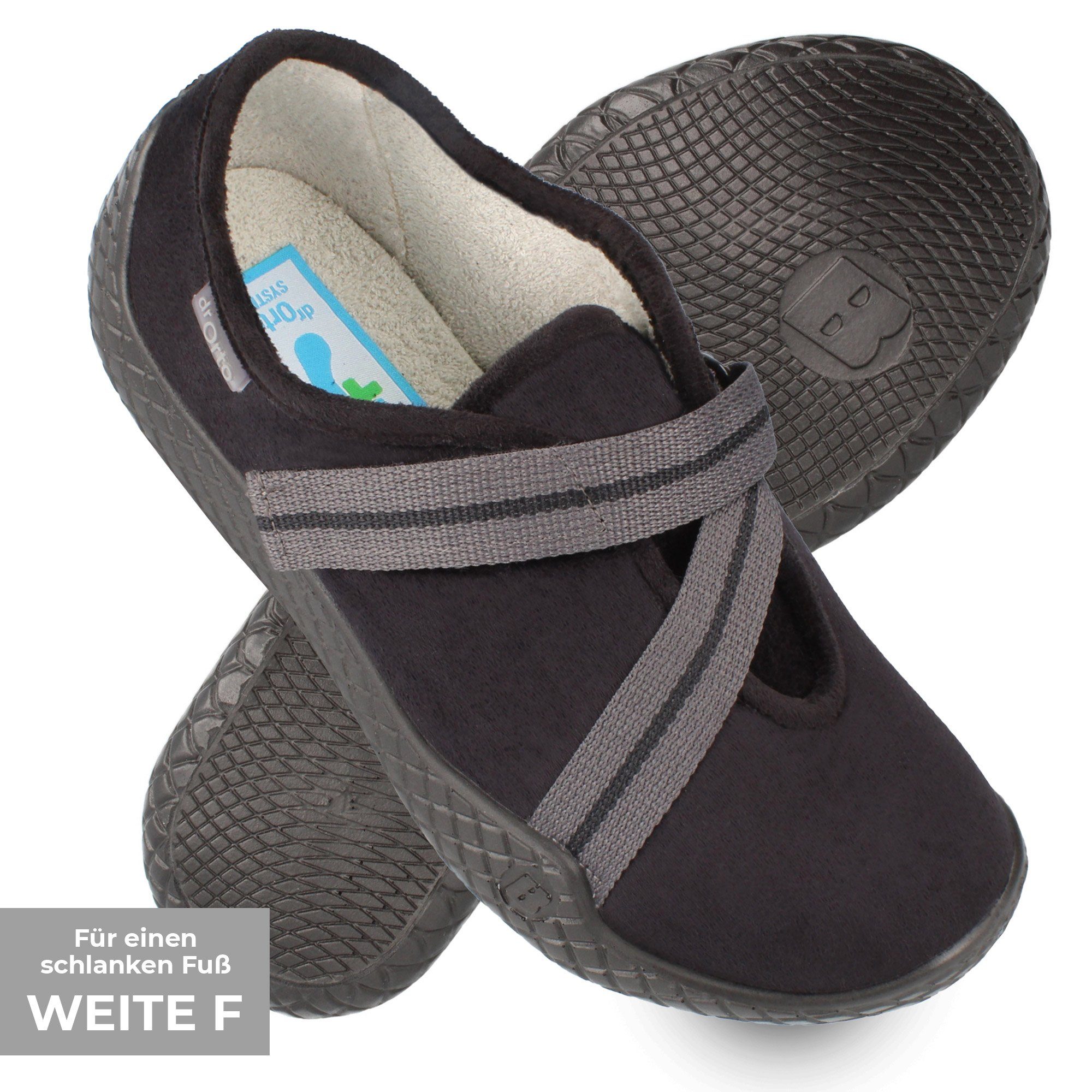 Dr. Orto Stavoren für schmale Füße Damen Sneaker Slipper, Ballerinas, Klett günstig online kaufen