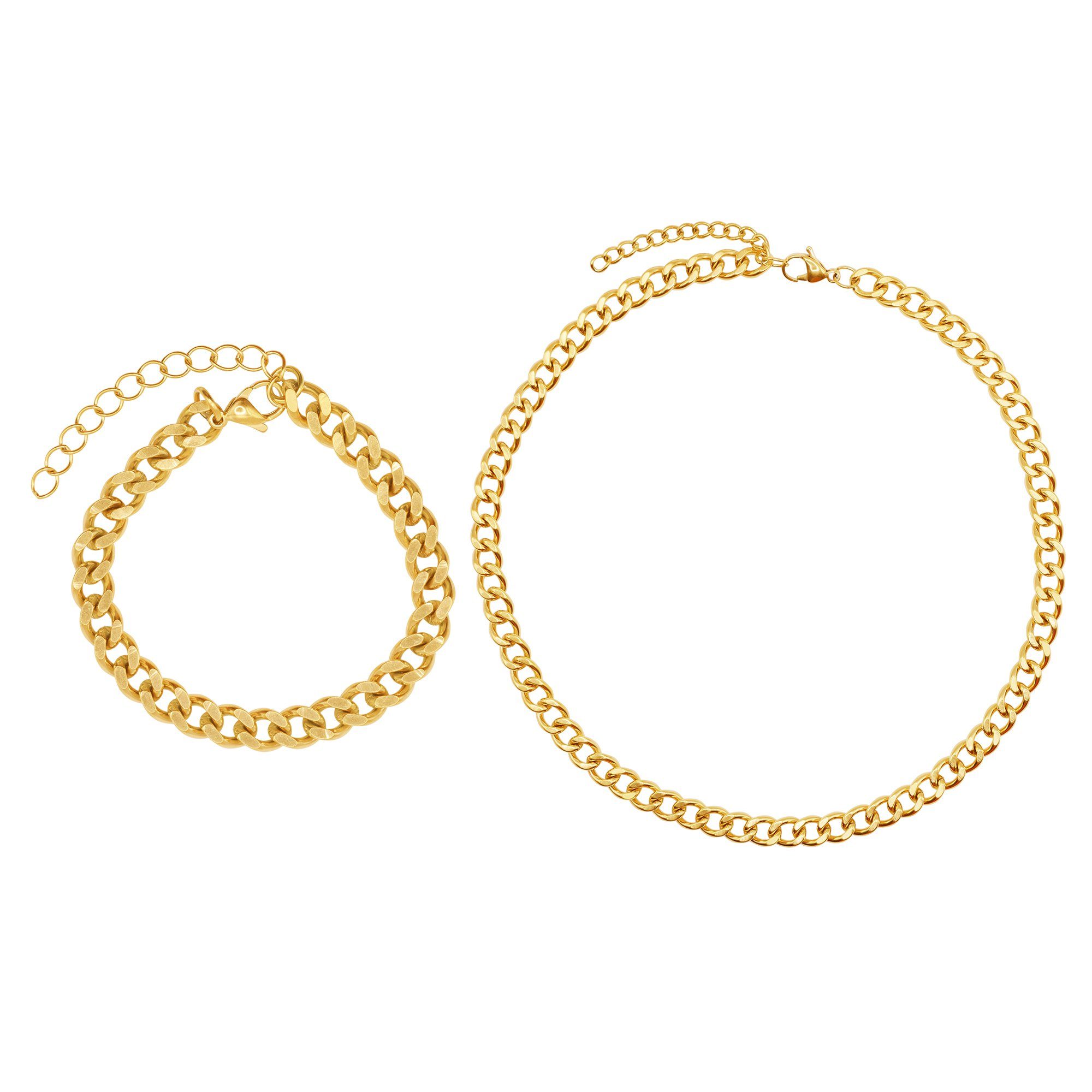 Heideman Collier Set Belly goldfarben (keine Angabe, inkl. Geschenkverpackung), Geschenkset für Damen mit Kette und Amrband