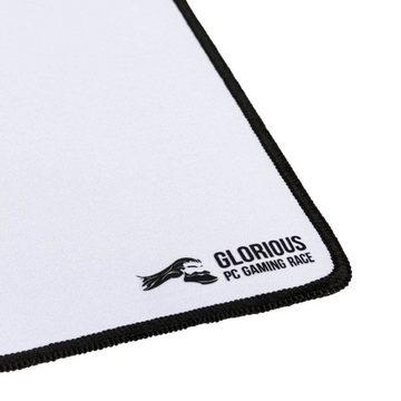 Glorious PC Gaming Race Mauspad L, Stoff-Oberfläche, rutschfeste Unterseite, 330 x 2 x 279 mm, weiß