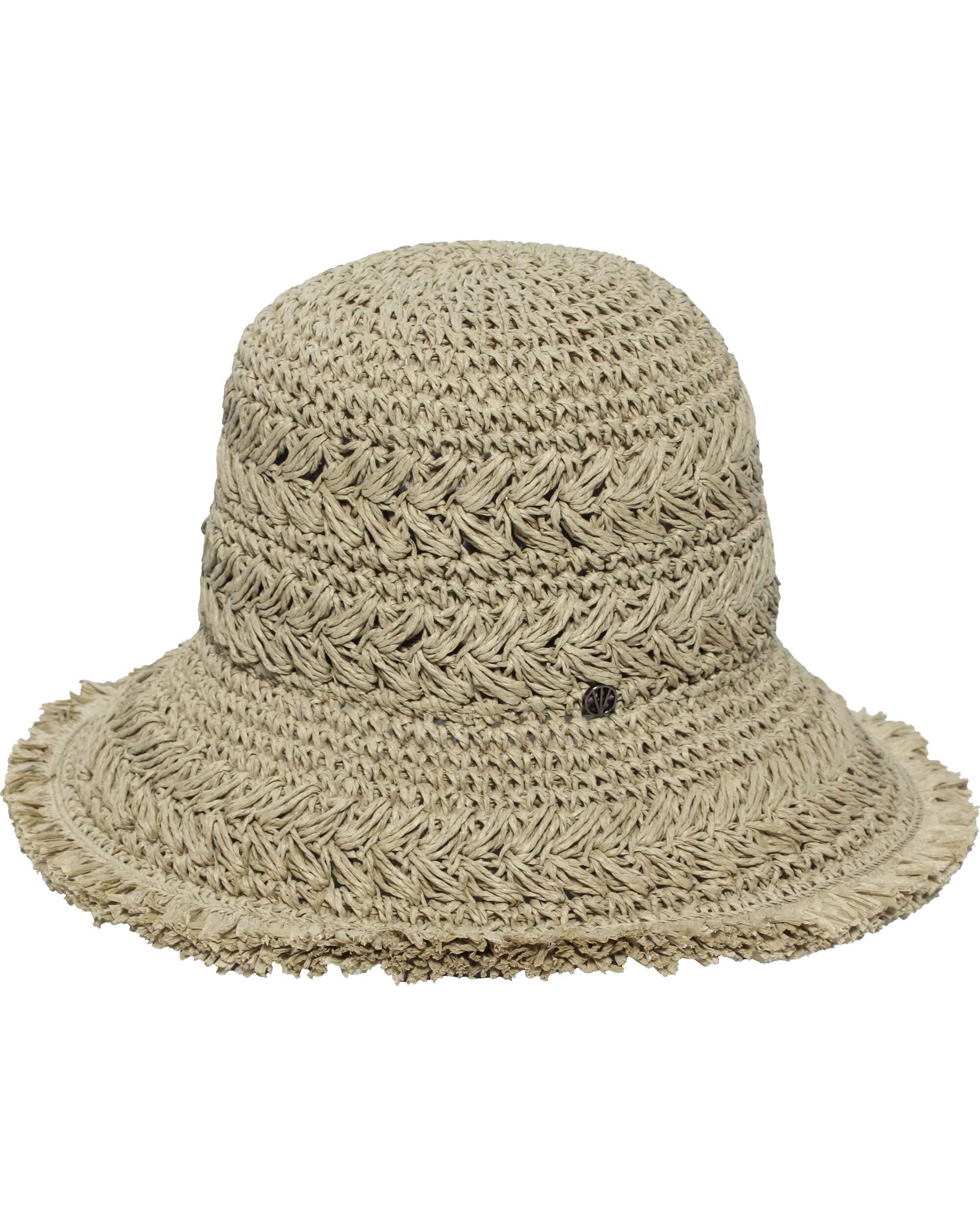 Loevenich Sonnenhut Loevenich Hut mit Häkel-Muster und ausgefranstem Rand (keine)