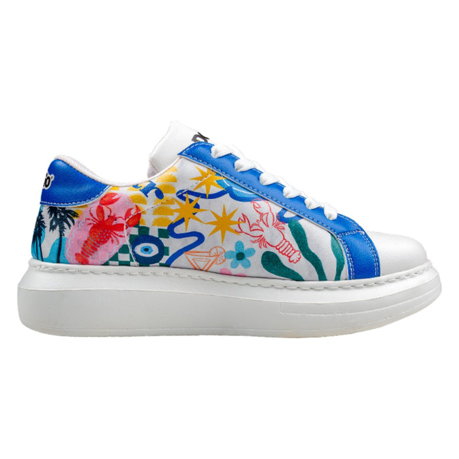 DOGO Verona Low-Top Sneaker Azur Damen Sneaker Sneaker Handgefertigt