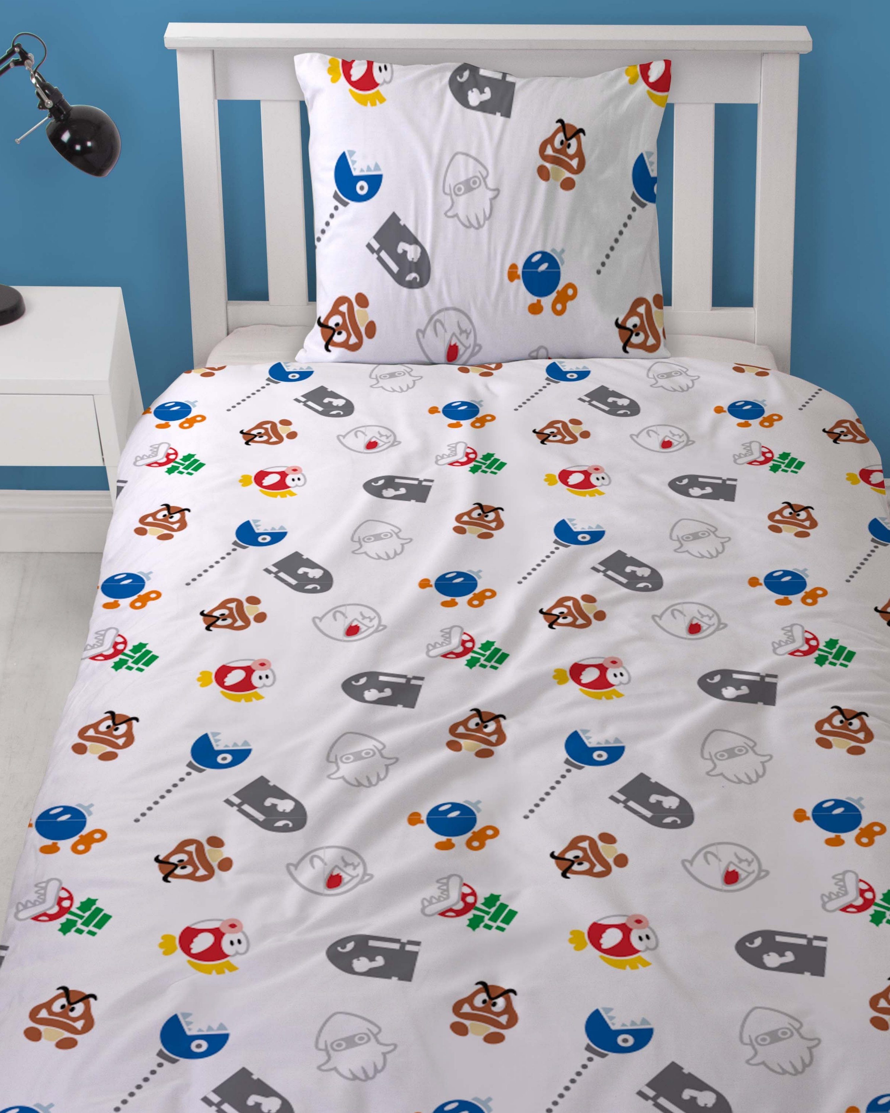 MTOnlinehandel Bettwäsche Super Mario 135x200 + 80x80 cm, 100 % Baumwolle, günstig online kaufen