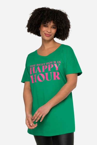 Angel of Style Rundhalsshirt T-Shirt Happy Hour Rundhals Halbarm