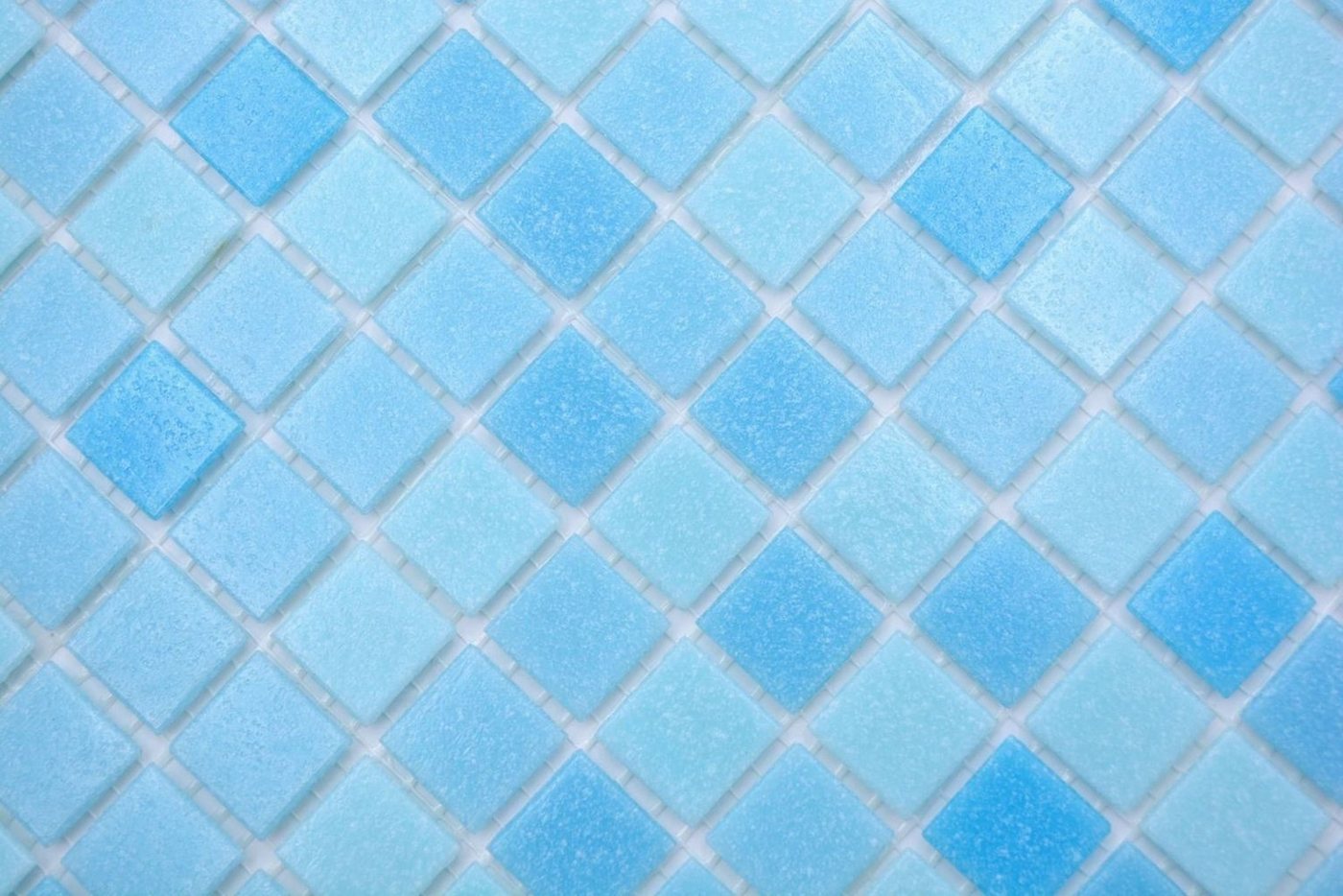 Thumbnail - Mosani Bodenfliese Glasmosaik Mosaikfliesen hellblau Poolmosaik
