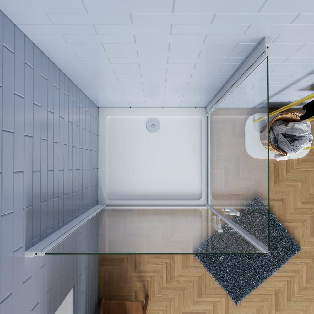 Duschparadies Eckdusche H:185cm Schwenktür Schwingtür 5mm ESG Glastür Dusch günstig online kaufen