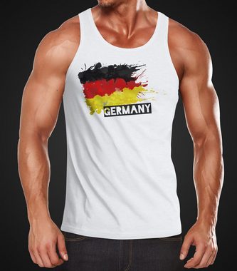 MoonWorks Tanktop Herren Tanktop Deutschland Fußball Fan Europameisterschaft EM 2024 mit Print