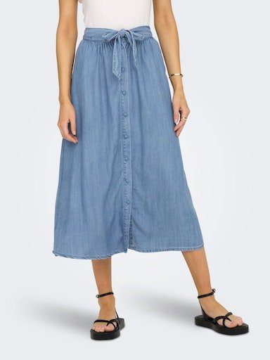 [Zu einem erstaunlichen Preis] QYT DNM ONLY SKIRT HW ONLLAIA Jeansrock Look im MIDI Denim