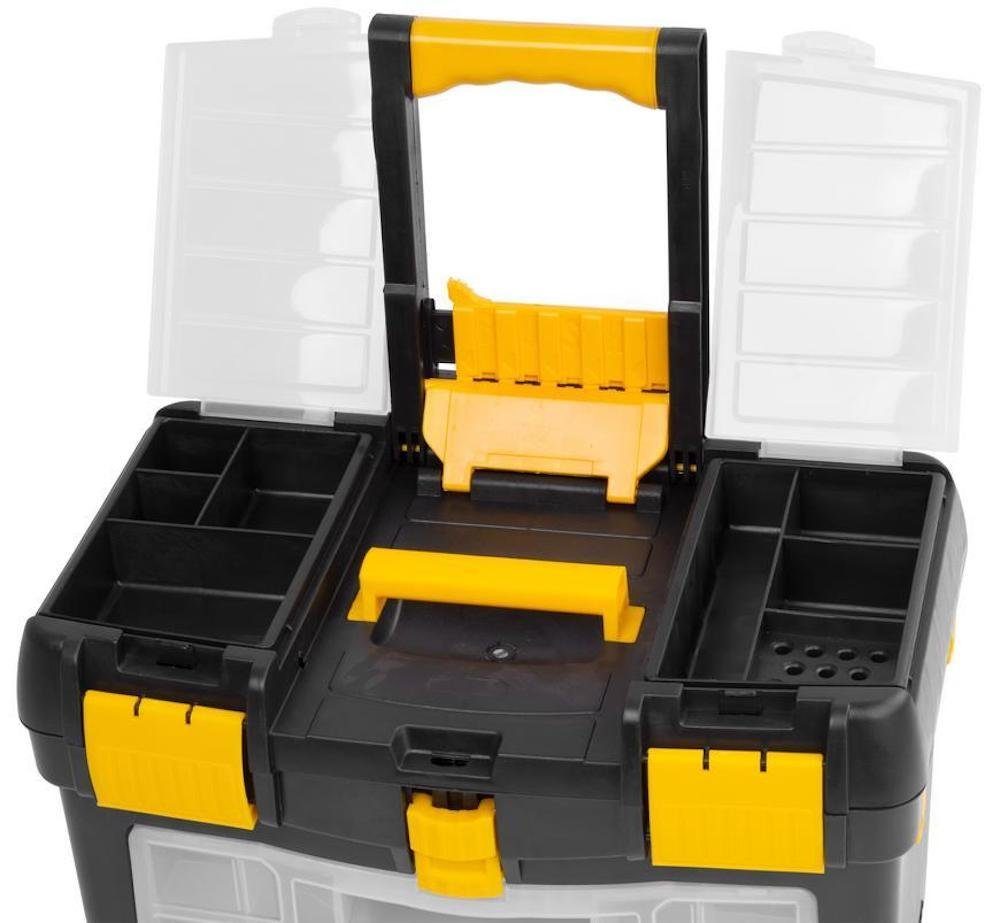 PROREGAL® Werkzeugbox Kunststoff-Werkzeugkoffer 450x260x620mm Wagen verstellbarer Griff