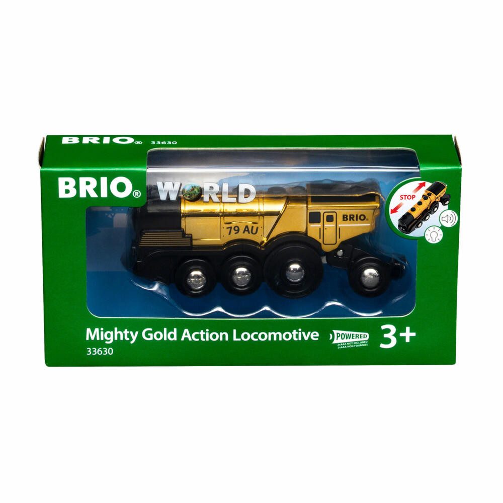 BRIO® Spielzeugeisenbahn-Lokomotive Golden mit Licht und Sound