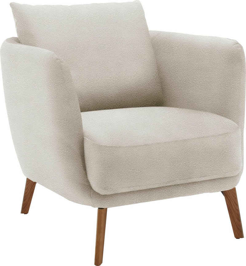 SCHÖNER WOHNEN-Kollektion Sessel Pearl - 5 Jahre Hersteller-Garantie, auch in Bouclé, Maße (B/H/T): 86/68/86 cm, Füße Massivholz