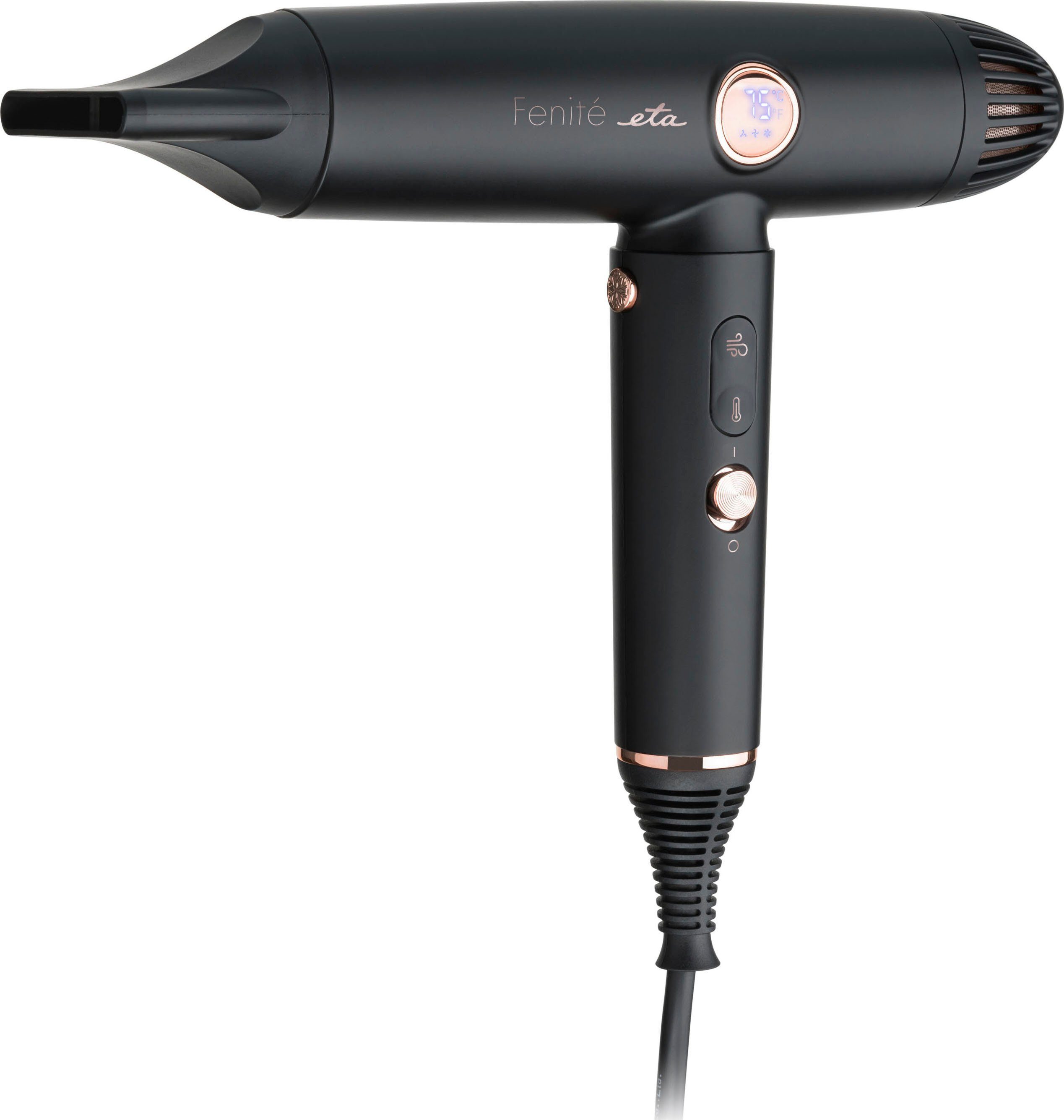 eta Ionic-Haartrockner Fenite Black Edition ETA931990000, 1400 W, Verfügt über ein magnetisches Befestigungssystem