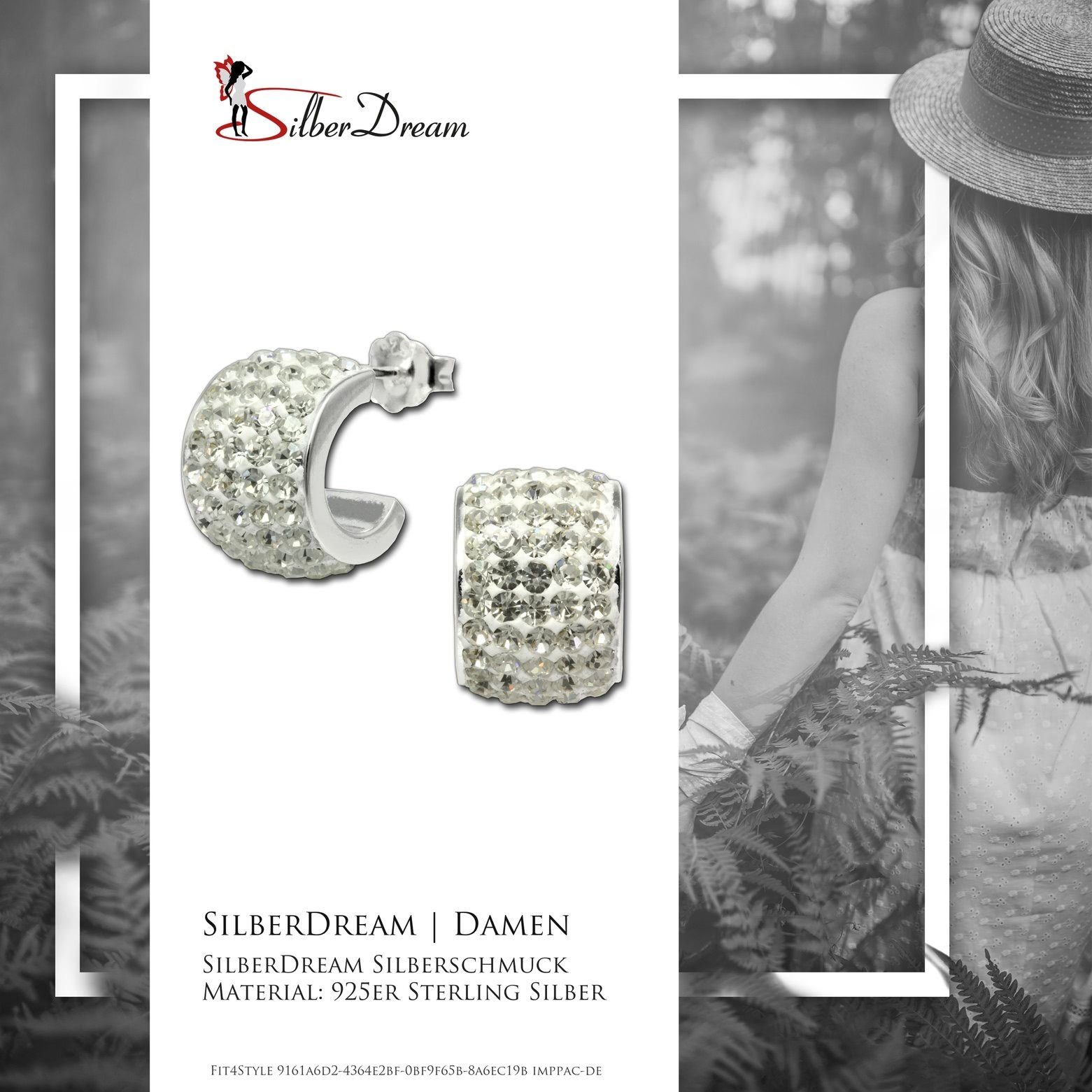 SilberDream Paar Creolen SilberDream weiß Beauty Ohrringe Zirkonia (Creolen günstig online kaufen