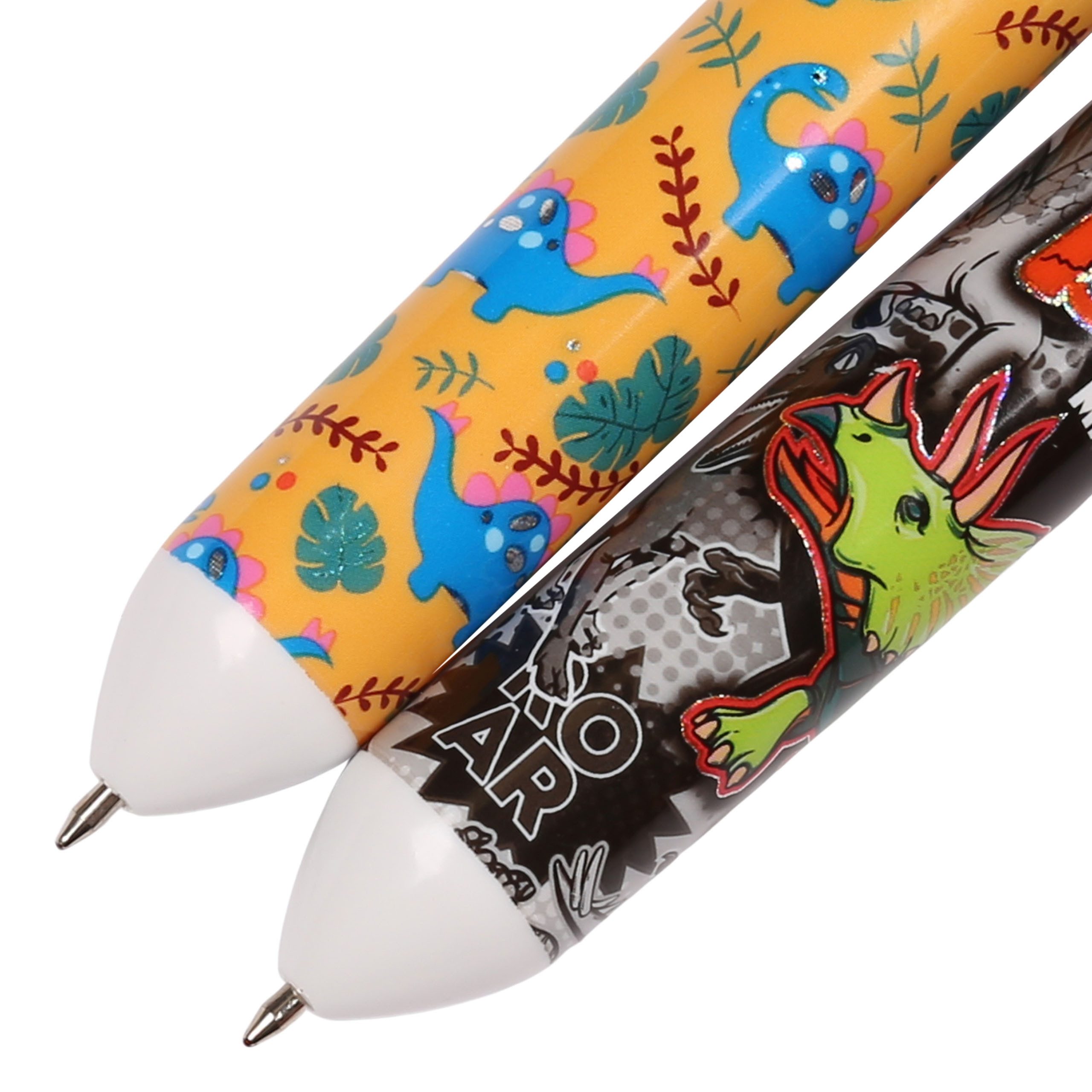 Sarcia.eu Kugelschreiber Dinosaurier 10in1 Stift, automatischer Schulfüller, 10 Farben, 0,7 mm