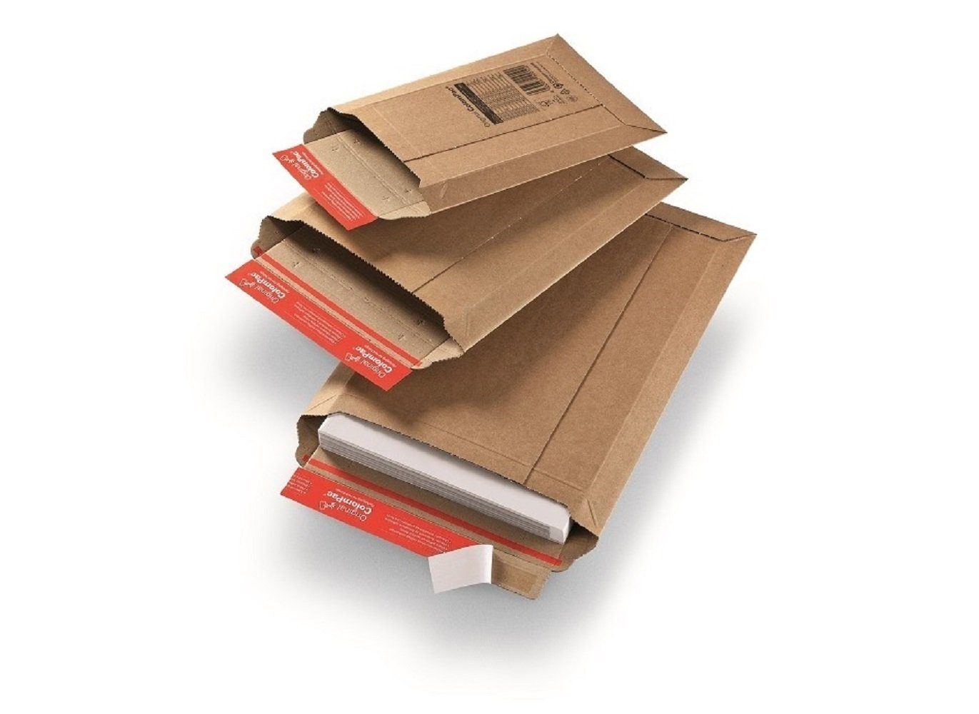 COLOMPAC Versandtasche 20 Versandtaschen CP010.01 aus Wellpappe - 16,7x26,8cm