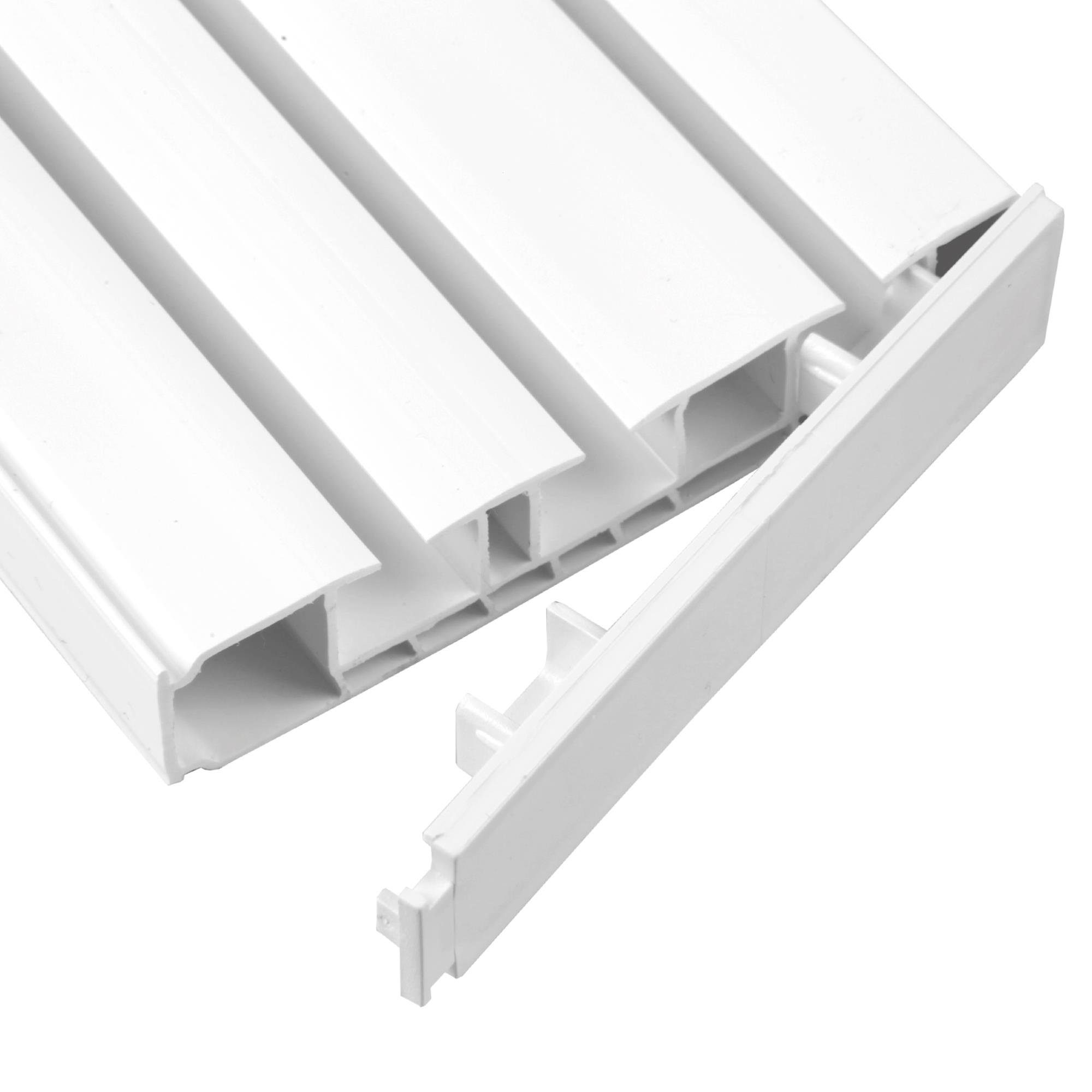 Bestlivings Gardinenstange, 3-läufig, geklemmt, Kunststoff, Seitendeckel (2 günstig online kaufen