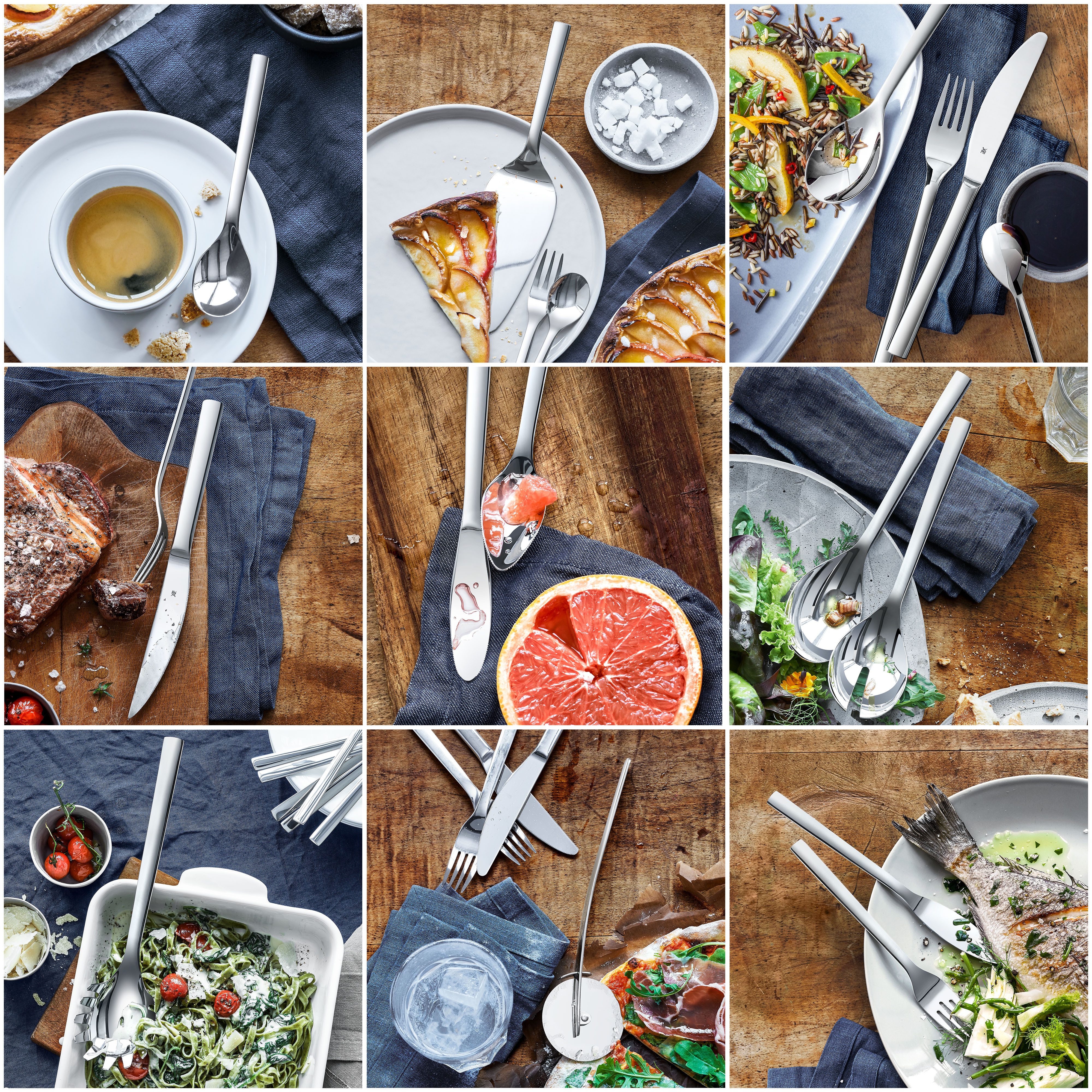 WMF Kaffeelöffel Nuova, Löffel-Set (6 Stück), 13,5 cm, Cromargan® Edelstahl Rostfrei 18/10, spülmaschinenfest