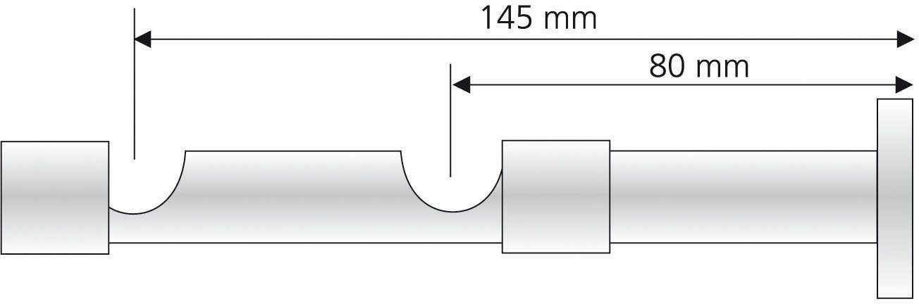 Liedeco Gardinenstangenhalter "Doppelträger, Schraubkappenträger 2-läufig " günstig online kaufen