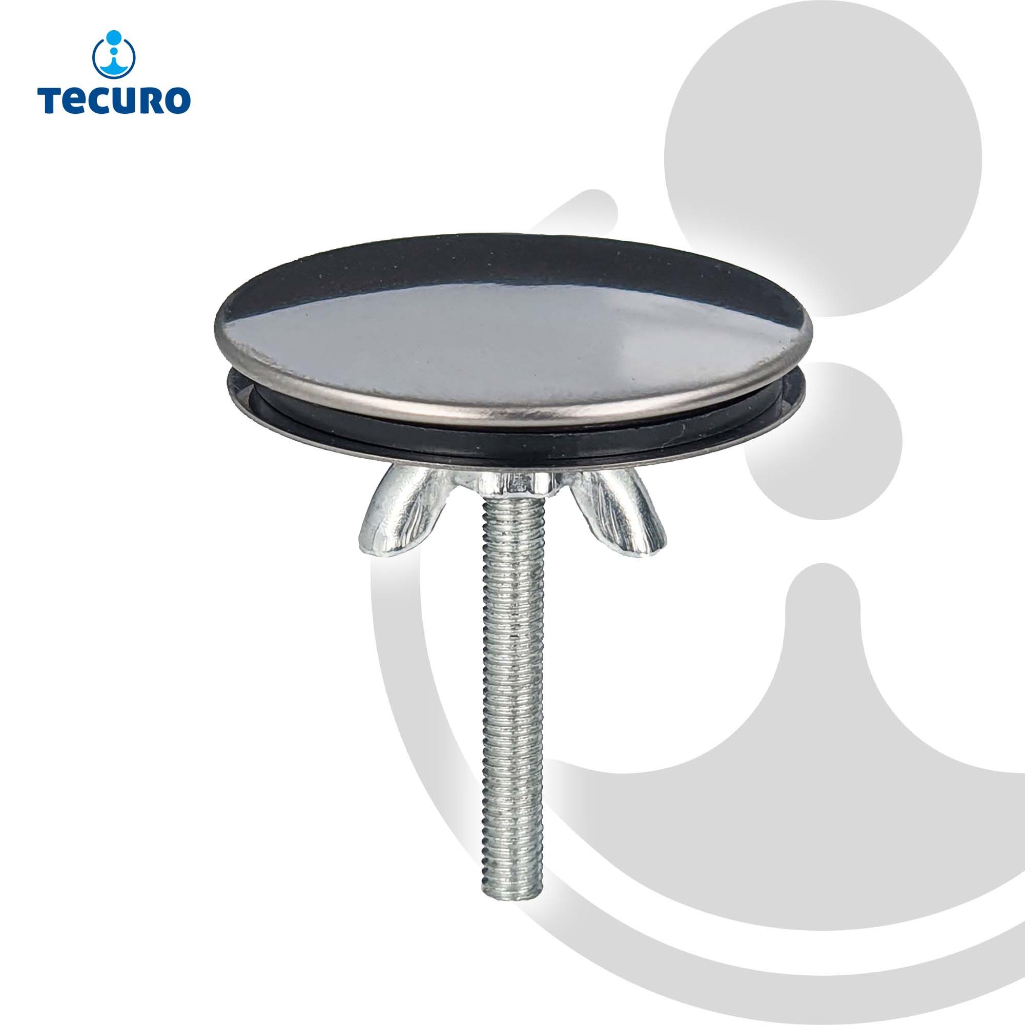 tecuro Rosette Hahnlochstopfen Deckrosette Ø 40 mm Edelstahl poliert (Marktmodell)