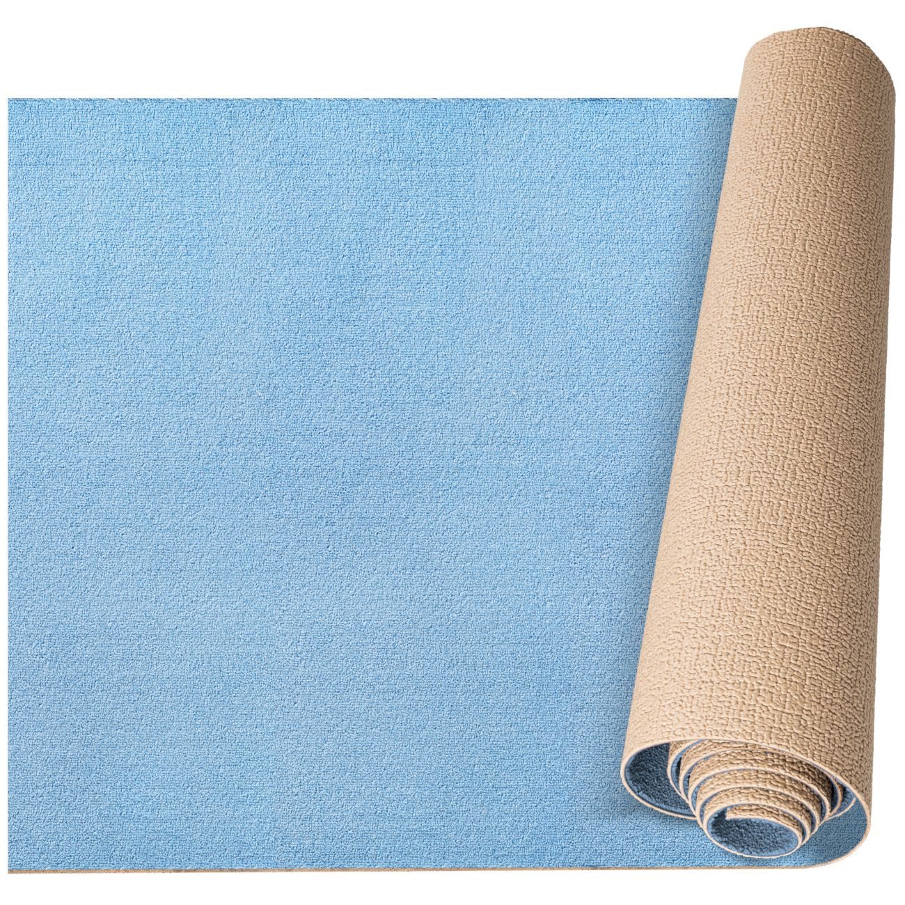 ANRO Küchenläufer HomeLoop Meterware Mikrofaser Küchenmatte rutschhemmender Rücken, Rechteckig, Höhe: 3 mm, saugstark zuschneidbar Größe: 100x60cm Einfarbig Blau
