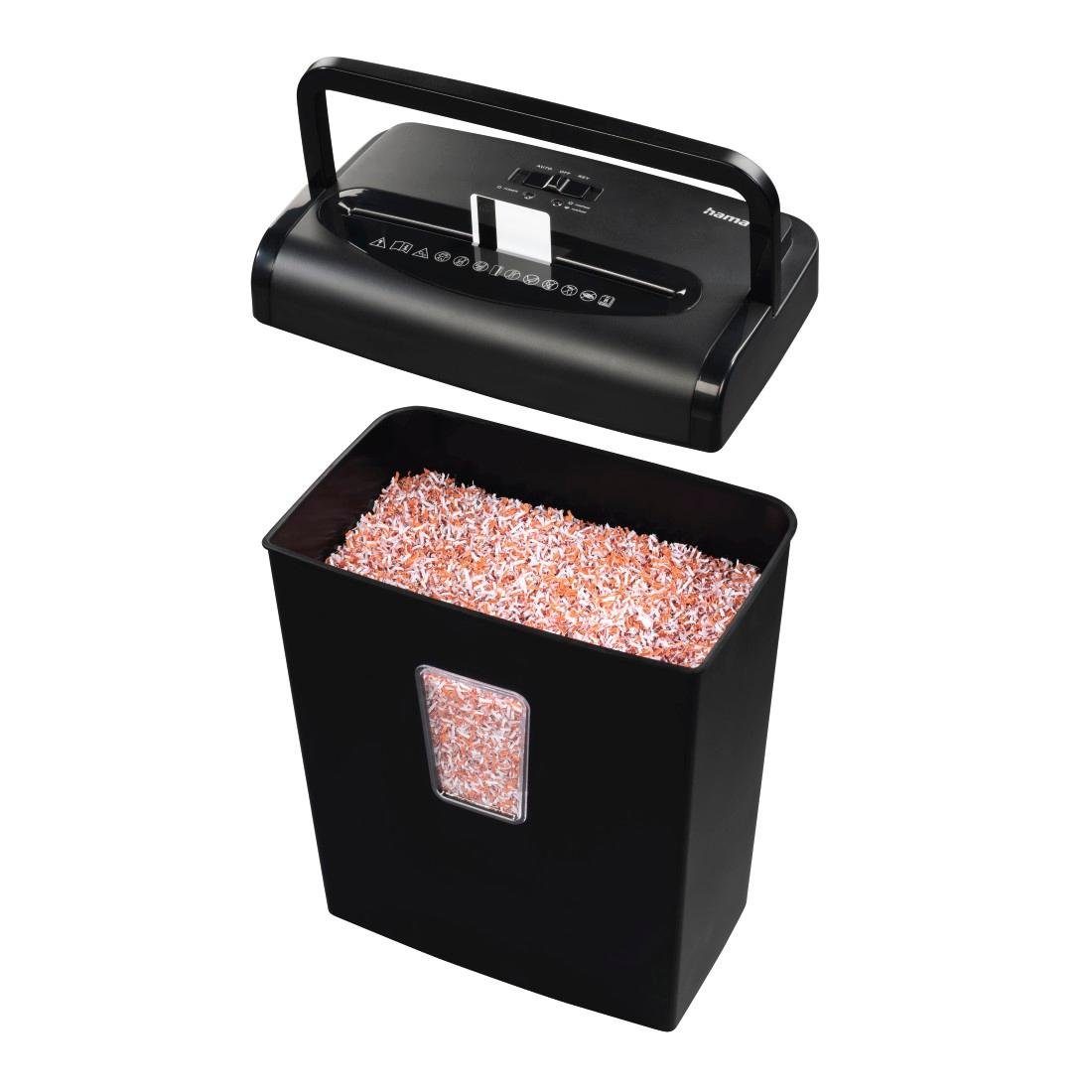 Hama Aktenvernichter Premium für Papier, Plastikkarte, Chipkarte, Magnet, 20 Liter, Micro-Cut, Automatische Start-und Stoppfunktion