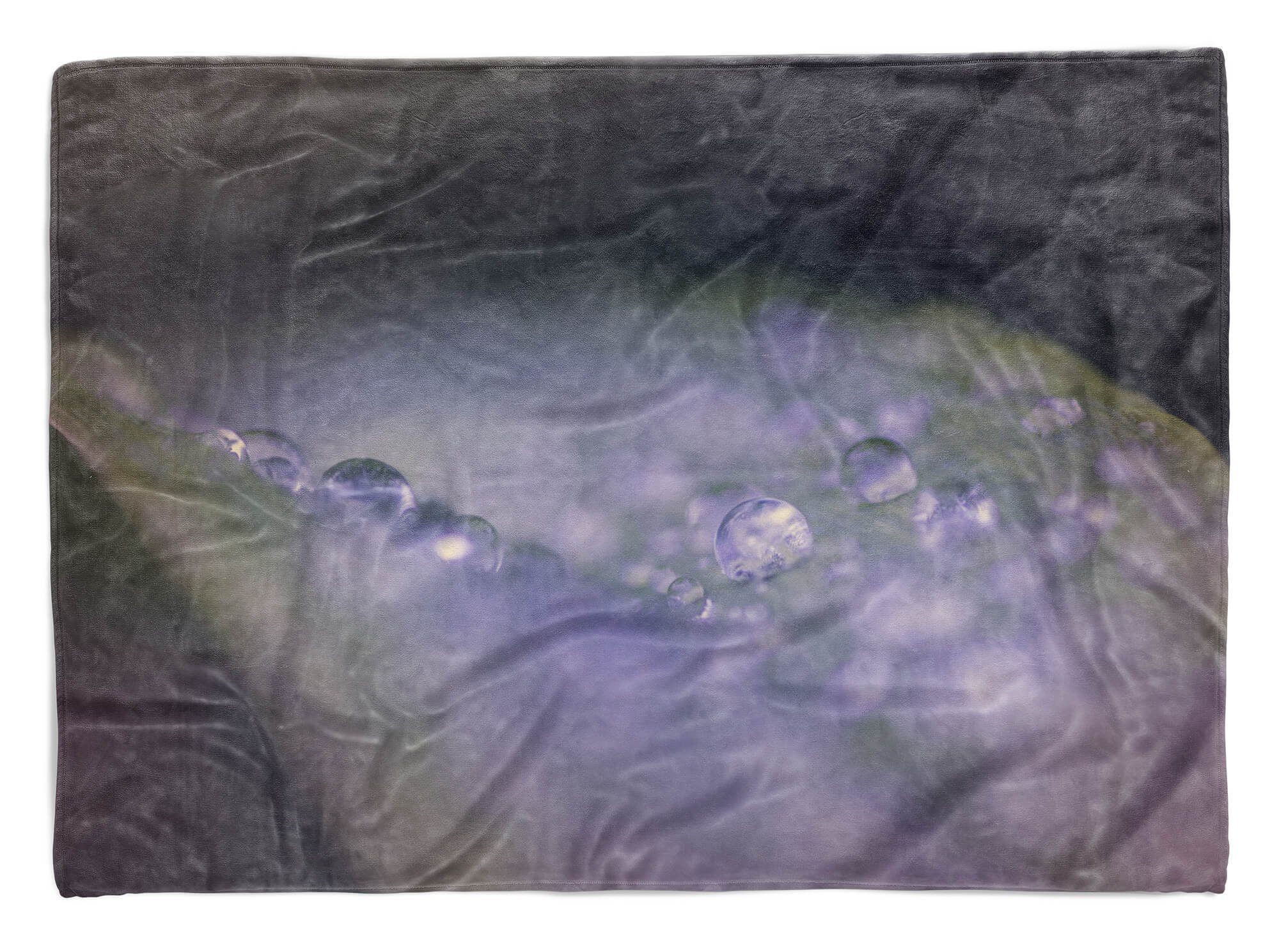 Sinus Art Handtücher Handtuch Strandhandtuch Saunatuch Kuscheldecke mit Fotomotiv Wassertropfen Blüt, Baumwolle-Polyester-Mix (1-St), Handtuch