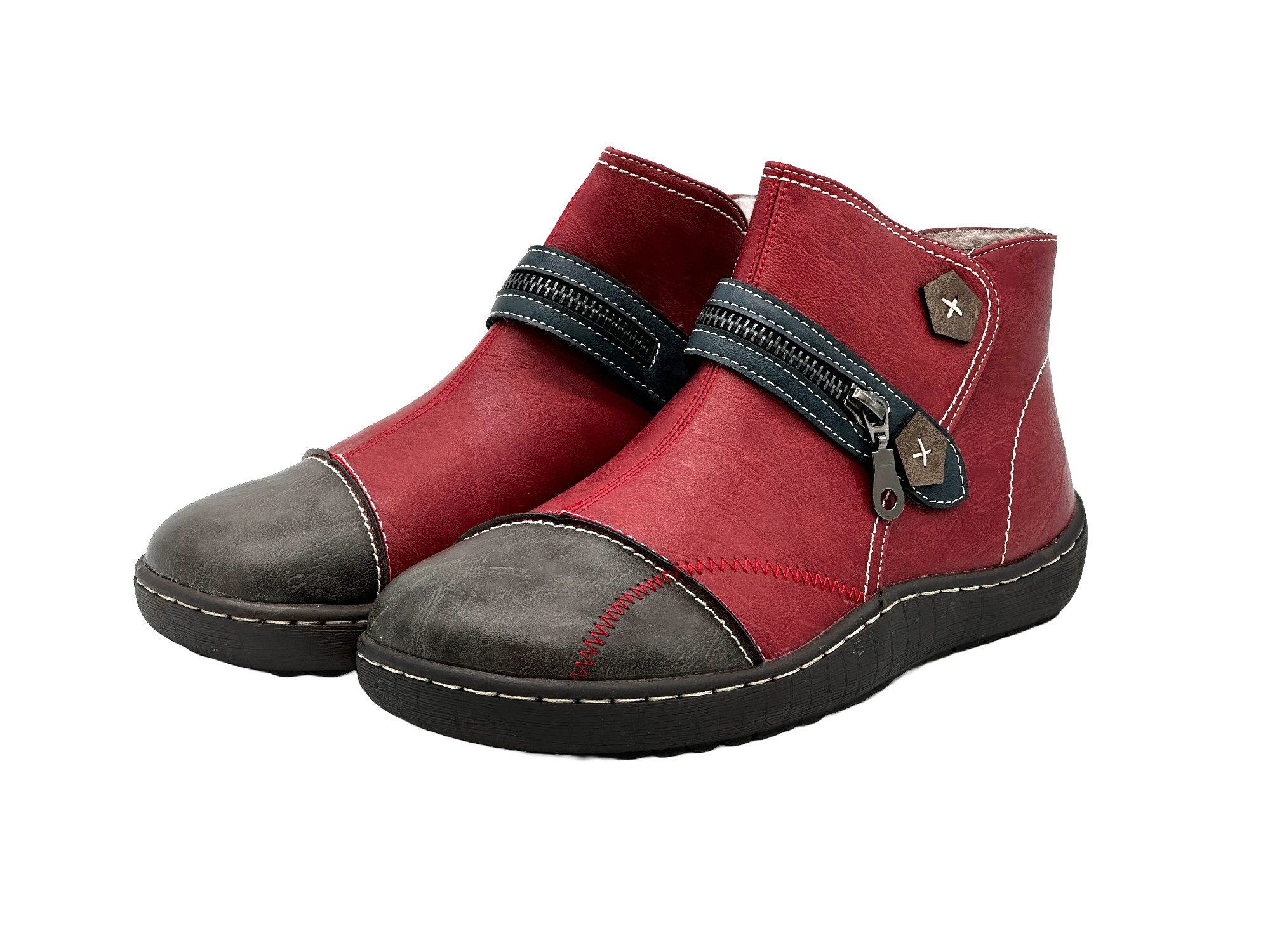 Nowaland Gefütterte Winter-Boots mit warmem Innenfutter und flexiblem Komfort Westernstiefelette wärmendes Innenfutter – leichtes Tragegefühl – modernes Design