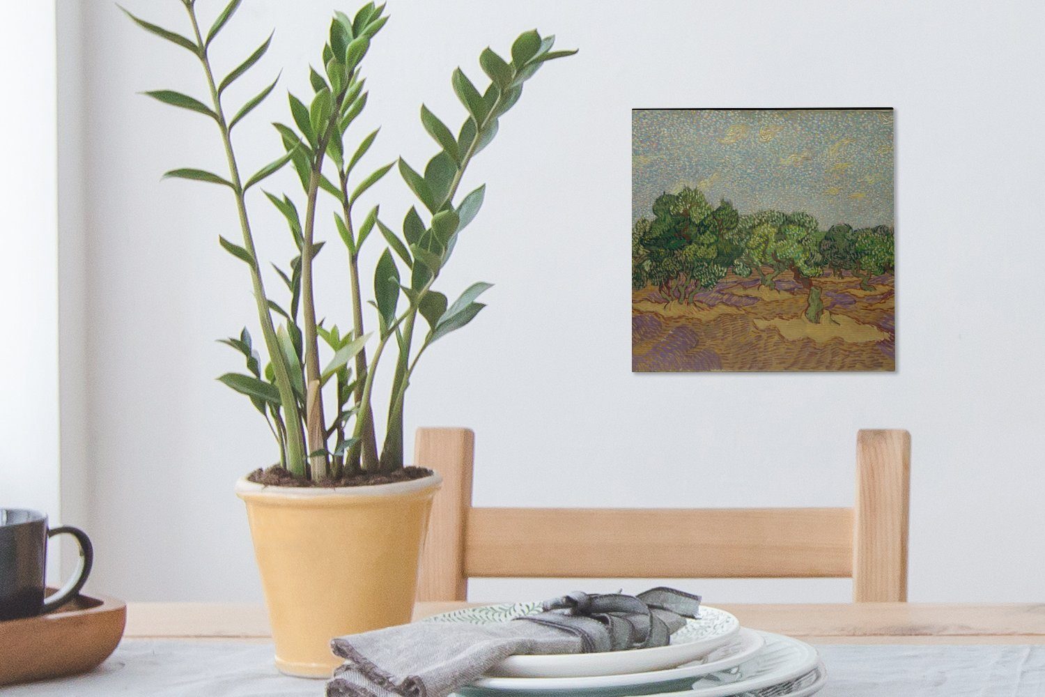 Bilder Vincent OneMillionCanvasses® Gogh, Leinwandbild Schlafzimmer Wohnzimmer Leinwand für (1 Olivenbäume St), van -
