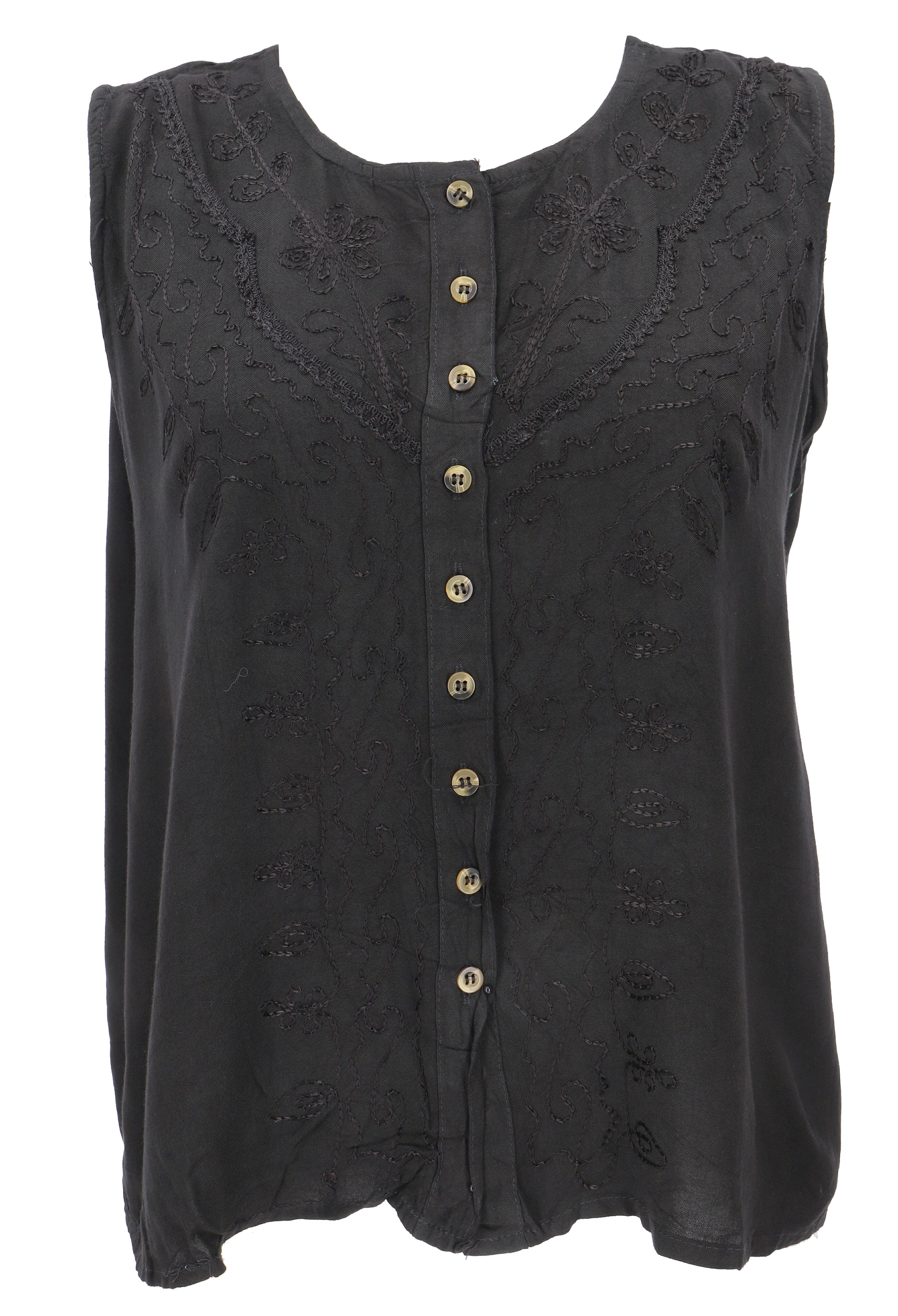 Guru-Shop T-Shirt Besticktes indisches Hippie Top, Boho-chic.. Festival, Ethno Style, alternative Bekleidung