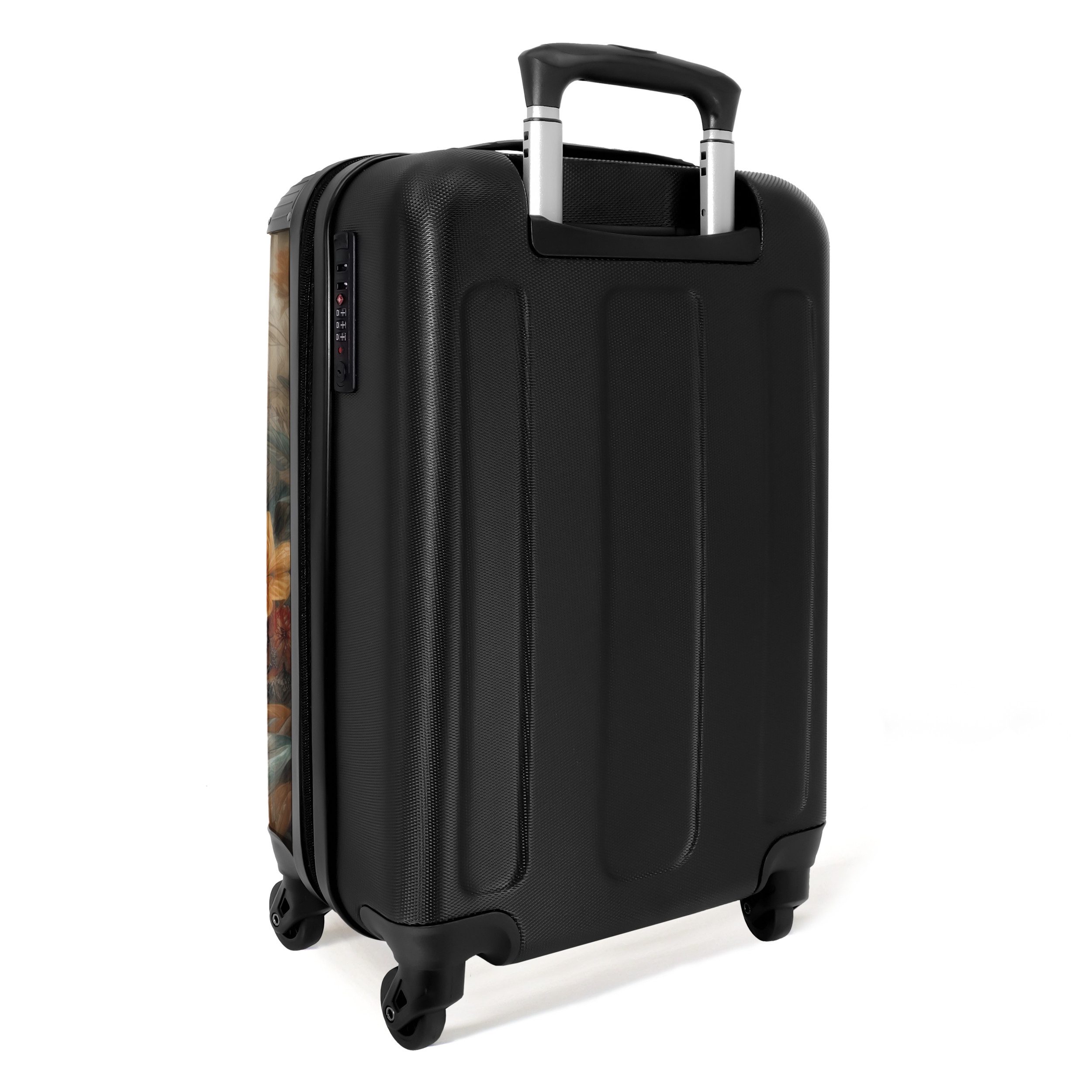NoBoringSuitcases.com© Hartschalen-Trolley Detailliertes Porträt eines Löwen in freier Wildbahn 55x35x20cm, 4 Rollen, Reisetasche mit Rollen, Koffer Handgepäck Flugzeug