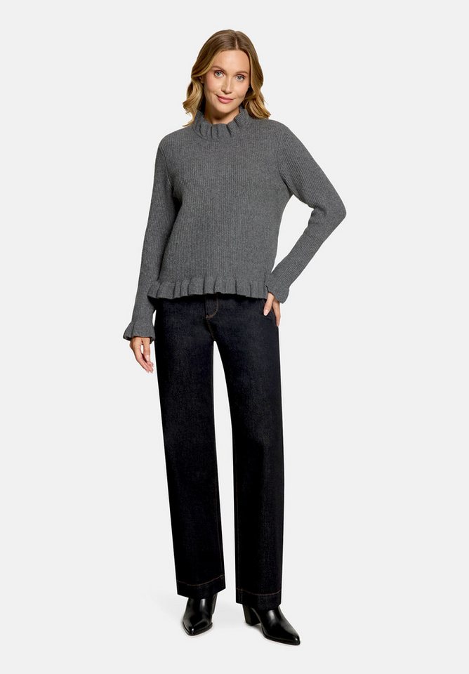 Cartoon Strickpullover Damen mit Stehkragen (1-tlg)