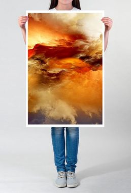 Sinus Art Poster Oranger Wolkenhimmel 60x90cm Poster