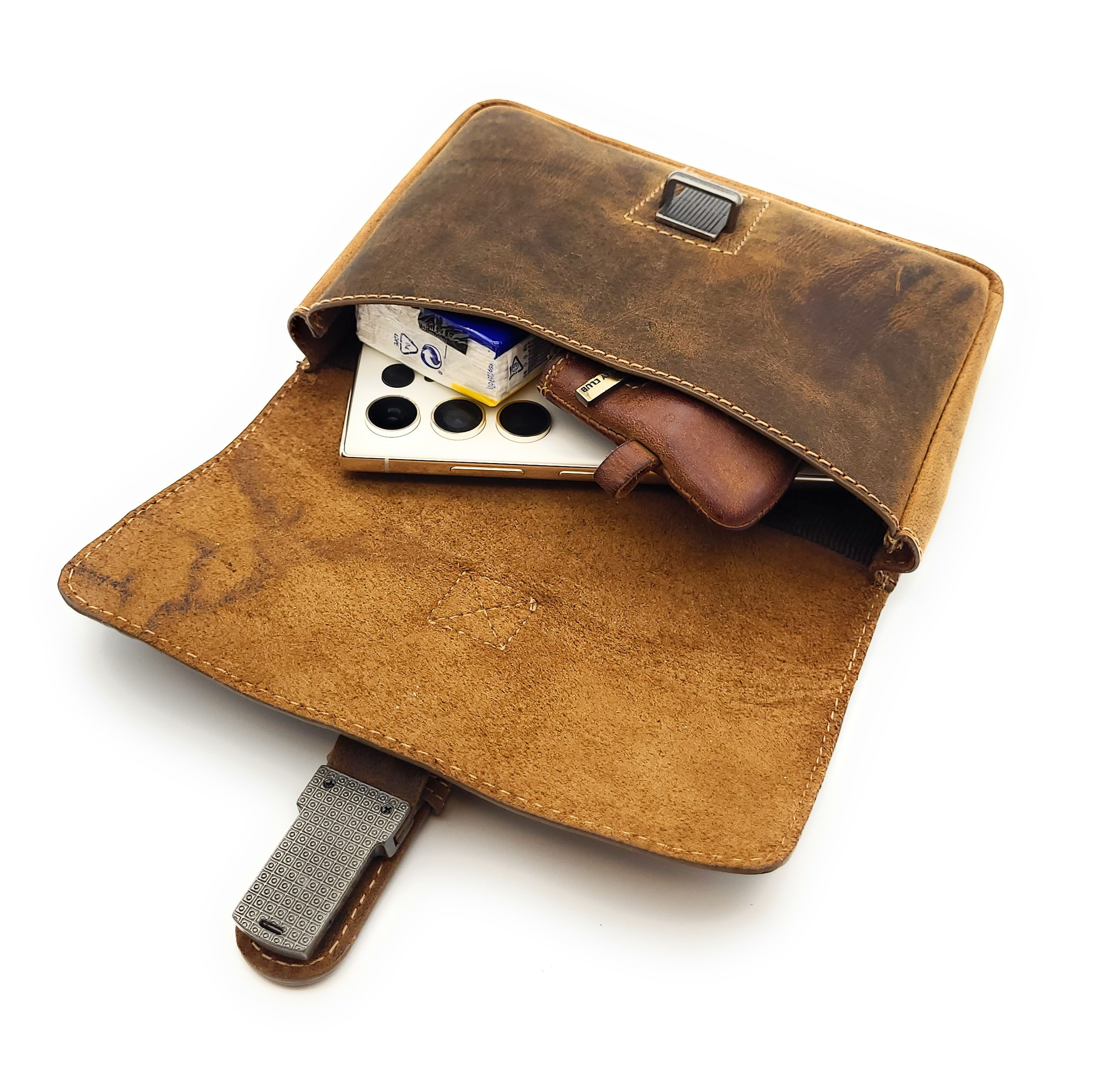 JOCKEY CLUB Gürteltasche echt Leder Hüfttasche abnehmbarer Schultergurt gep günstig online kaufen