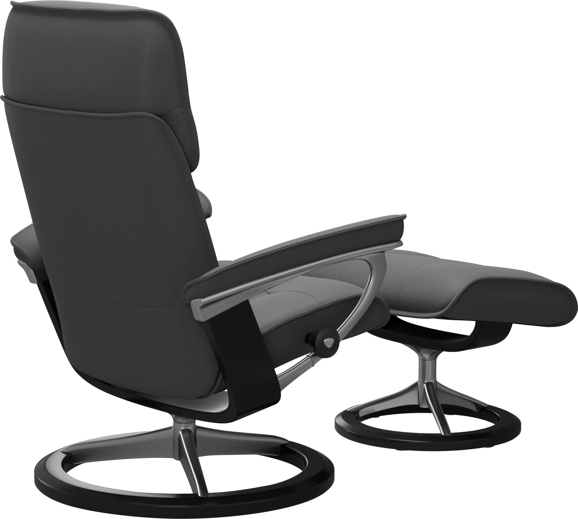 Stressless® Relaxsessel Admiral (Set, Relaxsessel inkl. Hocker), mit Signature Base, Größe M & L, Gestell Schwarz