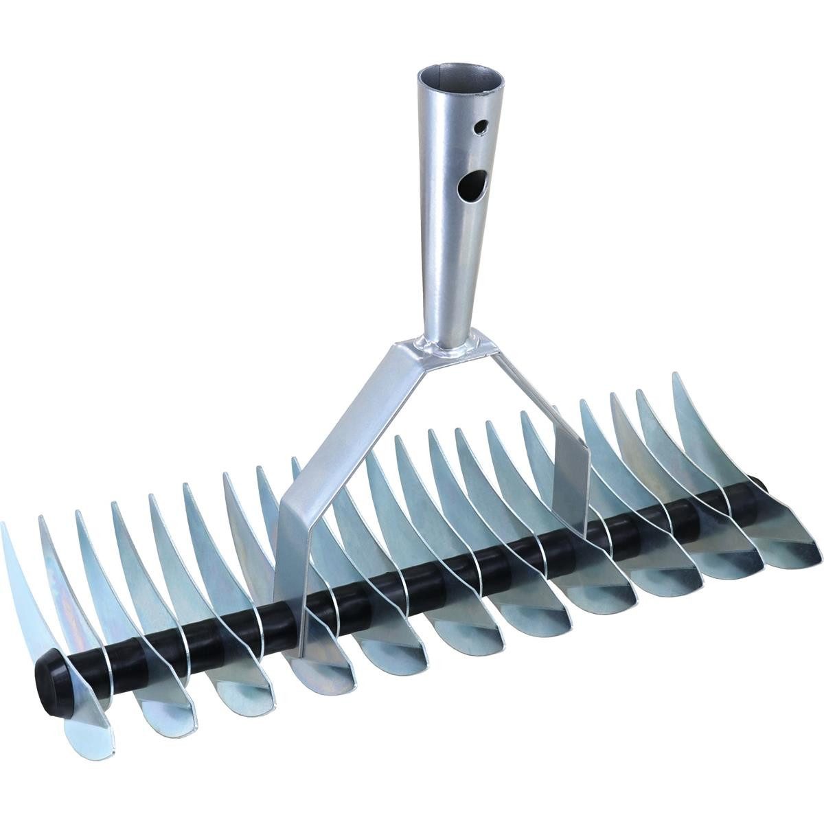 Triuso Rasenlüfter Schneidrechen Kultivator 32 Zinken 34 cm, 34.00 cm Arbeitsbreite, (1-tlg), stabile Ausführung mit großer Stieldülle