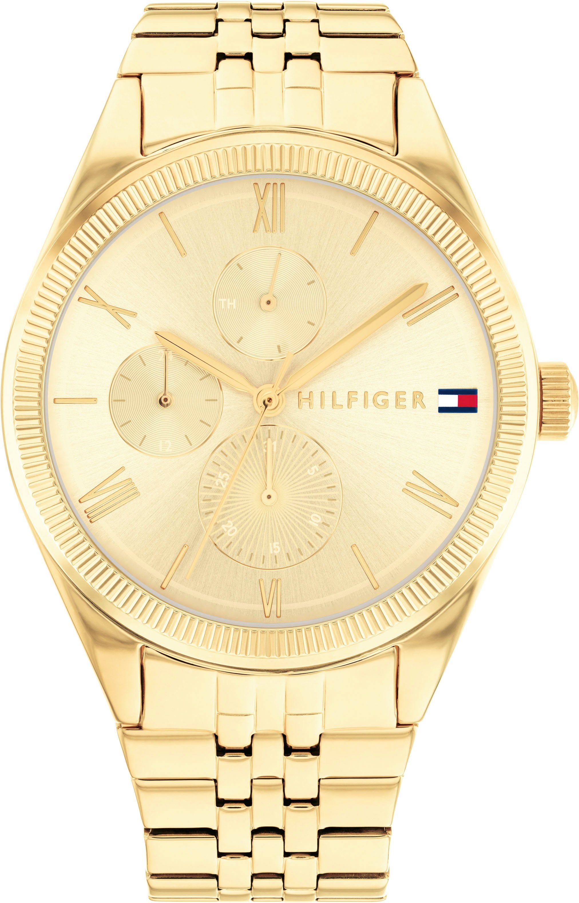 Tommy Hilfiger Multifunktionsuhr CLASSIC, 1782592, Quarzuhr, Armbanduhr, Damenuhr, Datum, 12/24-Stunden-Anzeige