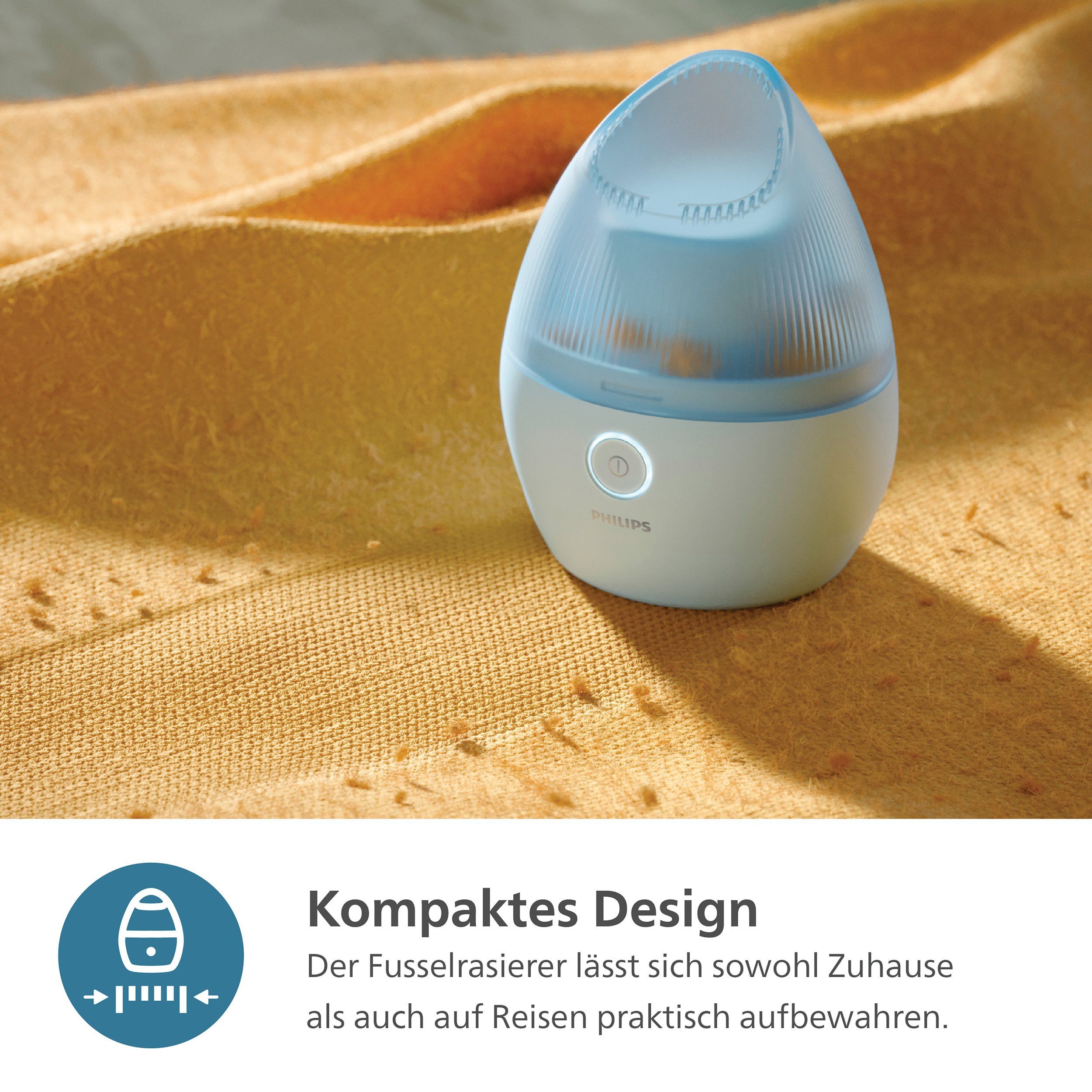 Philips Fusselrasierer 1000 Series GCA2100/20, mit 90 Minuten Akkulaufzeit, inkl. USB-Ladekabel & Reinigungsbürste – Bild 3 von 5