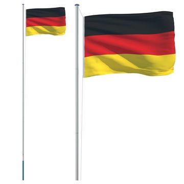 vidaXL Fahne Flagge Deutschlands mit Mast 6,23 m Aluminium
