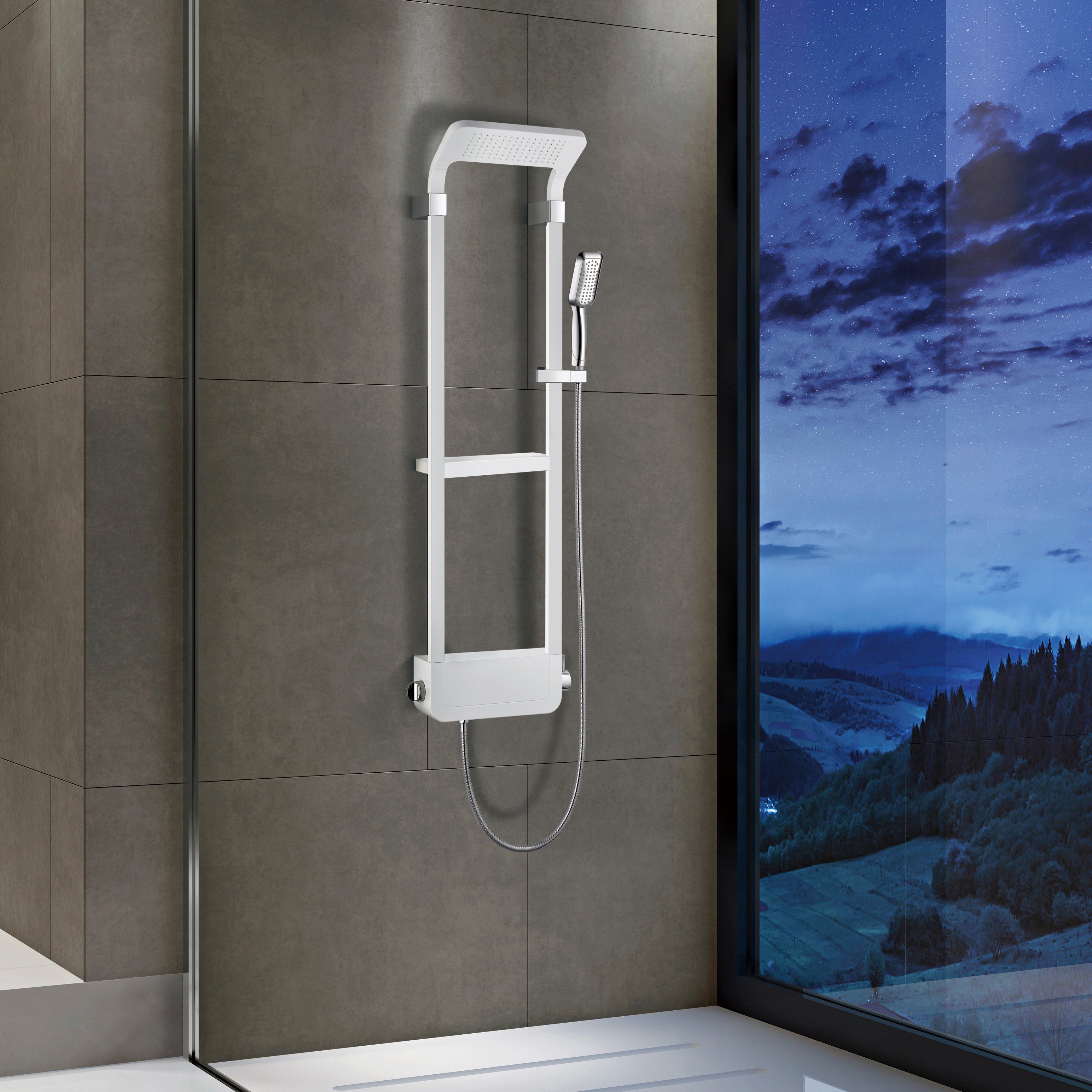 KOHLER K-8461-0 Rely Duschwanne Mit Mittelablauf – 122 X 86 Cm, Weiß, Niedrige Schwelle
