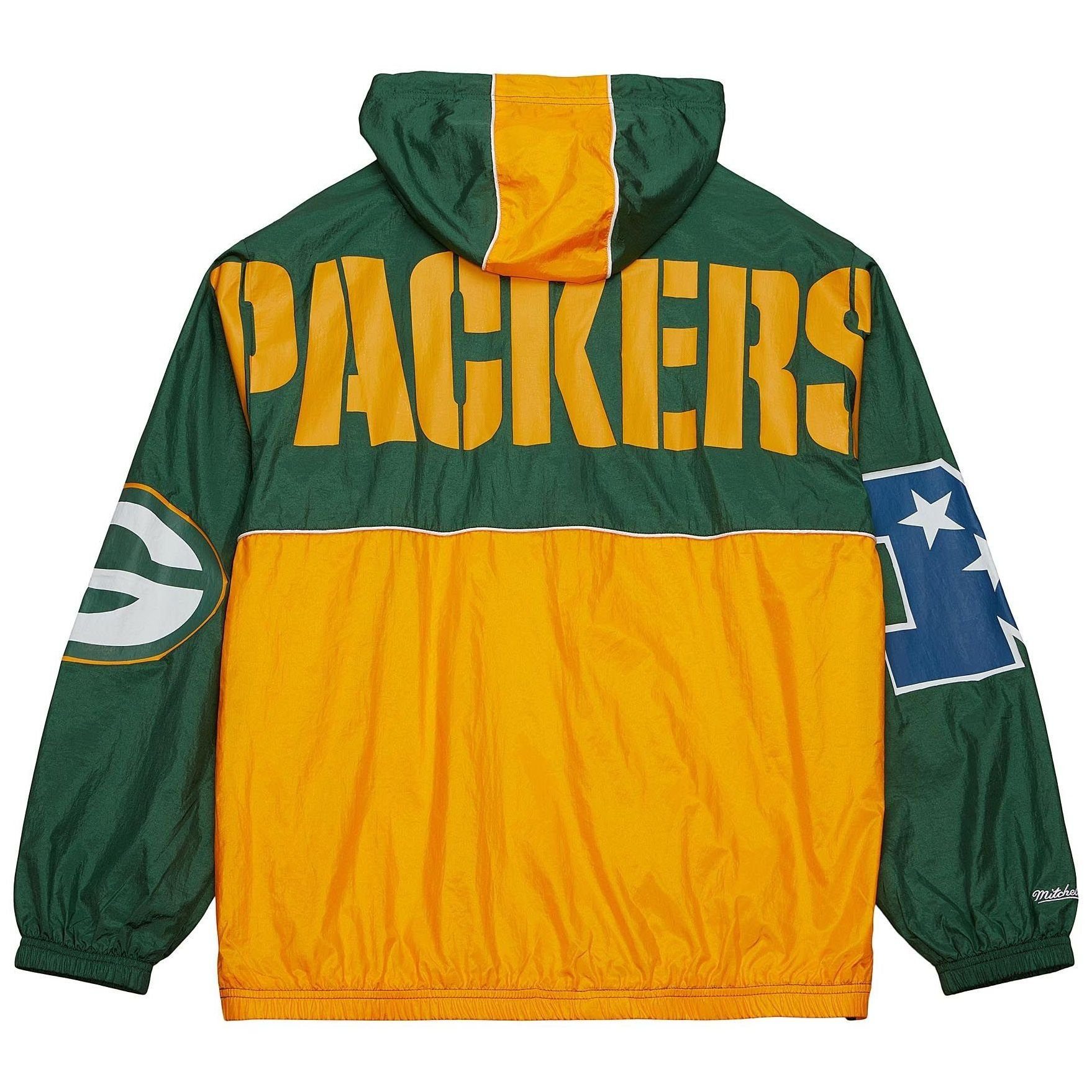Green Packers Ness ORIGINS & Bay Mitchell Windbreaker Anorak