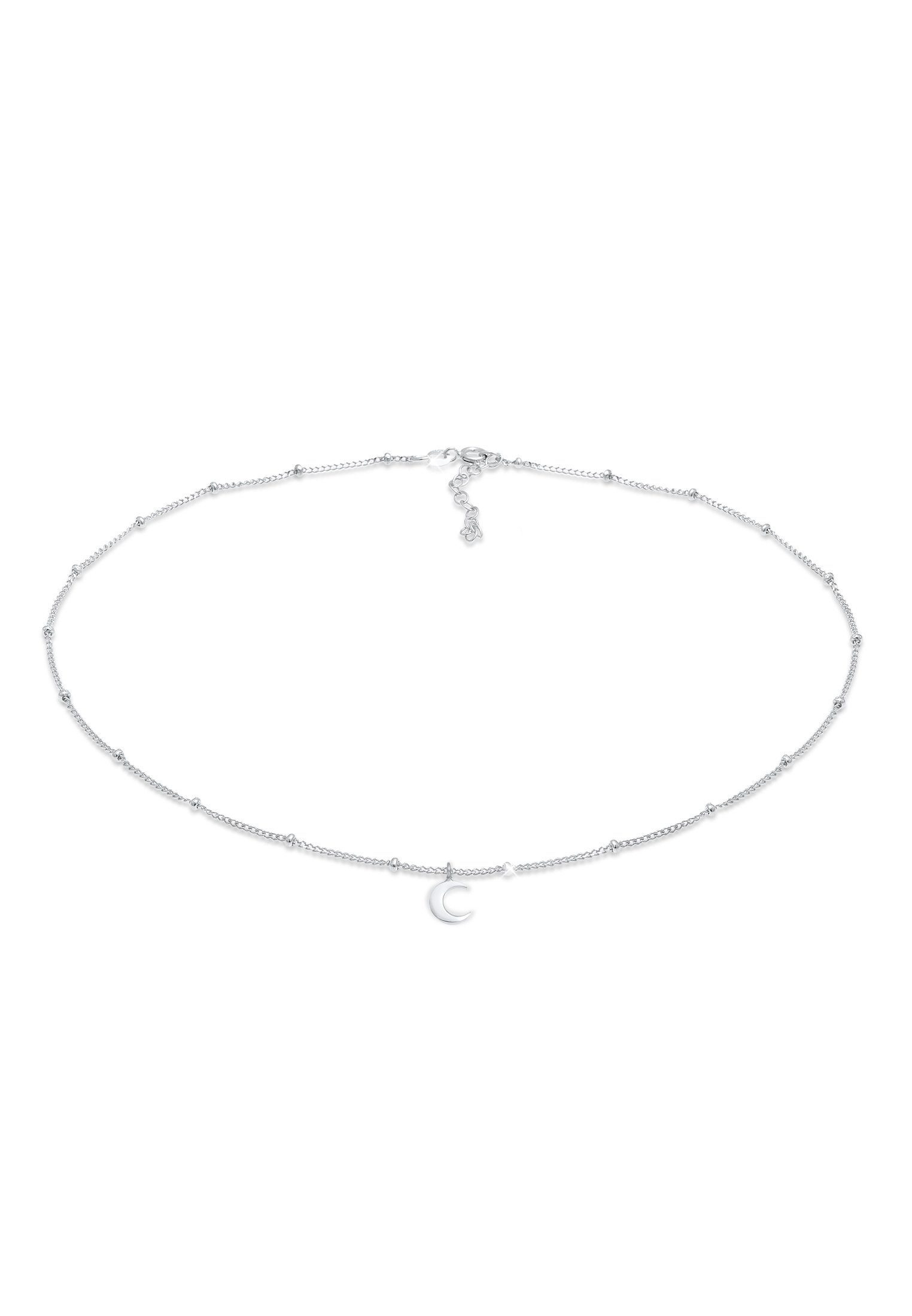 Choker Choker Kugelkette Halbmond 925 Silber