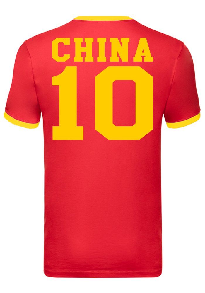 Blondie & Brownie Asien Sport Herren Fußball China Trikot WM Meister T-Shirt Weltmeister