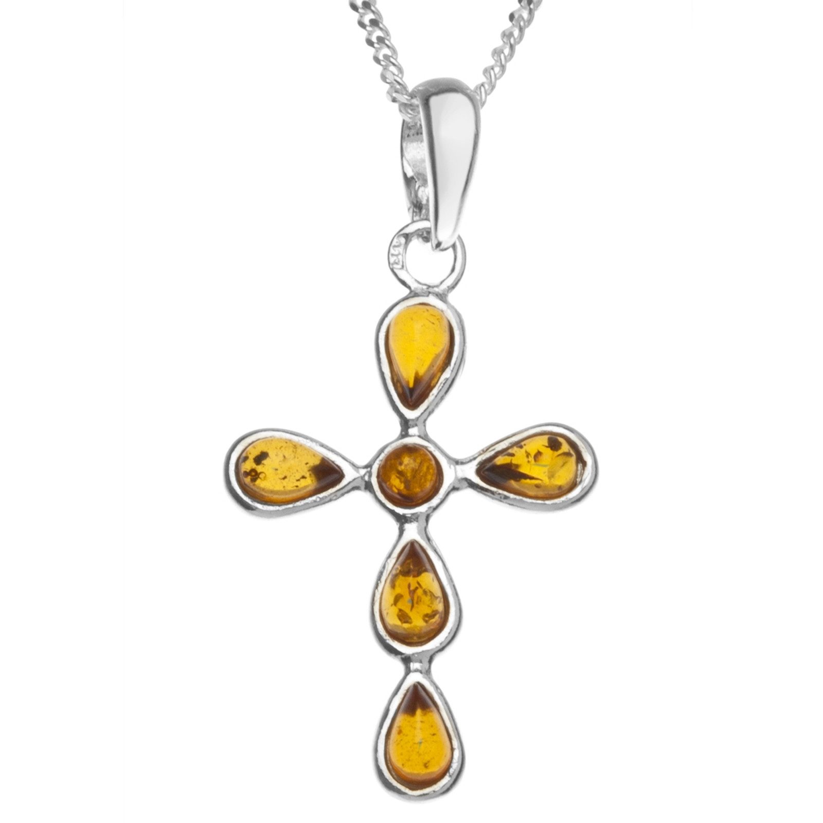 OSTSEE-SCHMUCK Kette mit Anhänger Ostsee-Schmuck Kette mit Anhänger Kreuz K günstig online kaufen