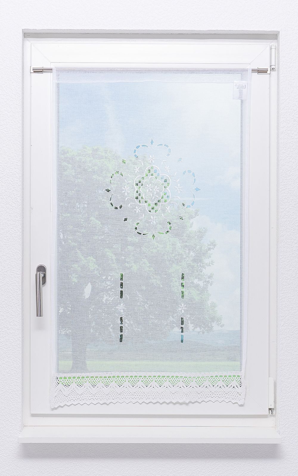 LYSEL® Scheibengardine Landhaustraum (1 St), halbtransparent, HxB 100x60cm günstig online kaufen