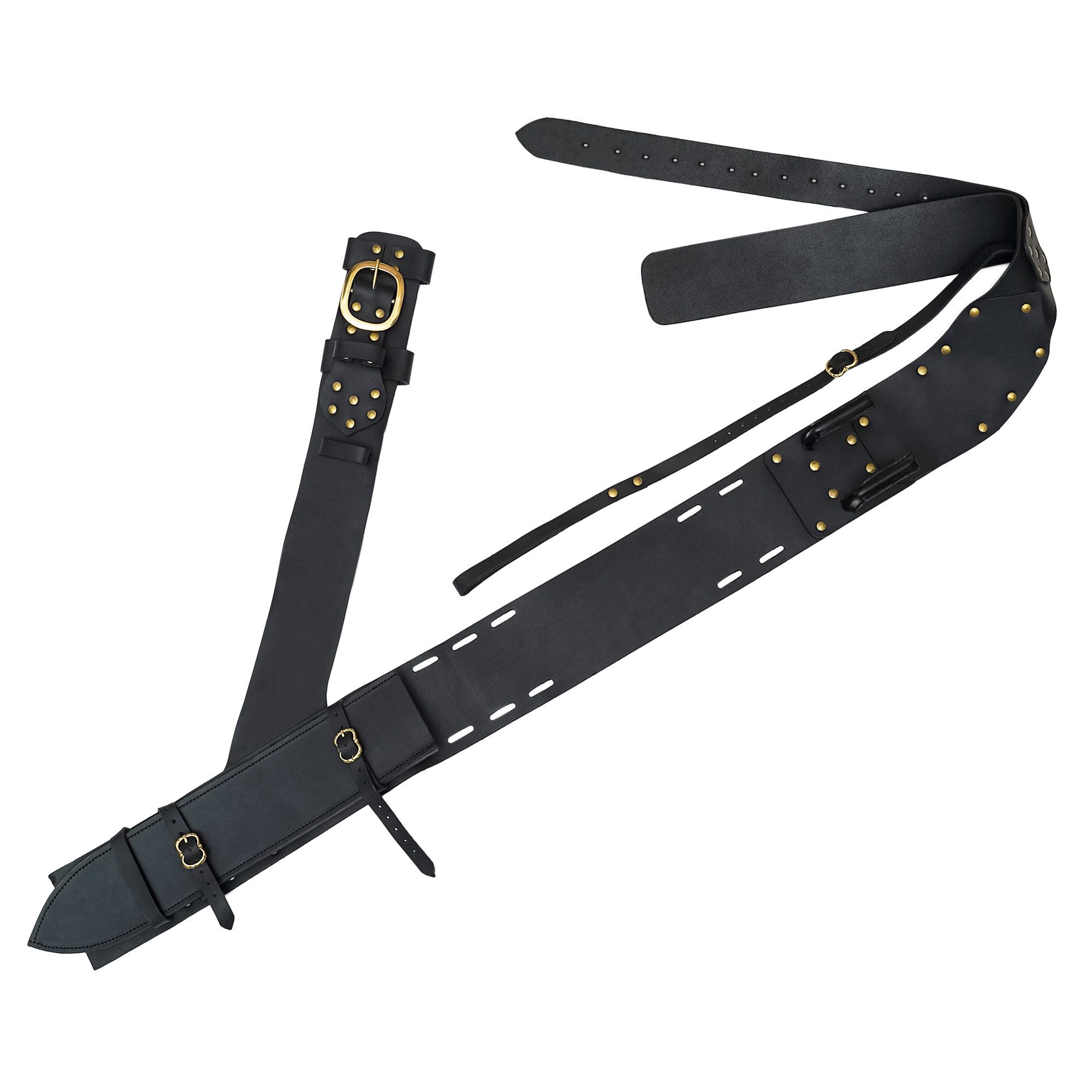 Ritter-Kostüm Fantasy Schwertscheide Rückenhalter für Schwert - Schwarz