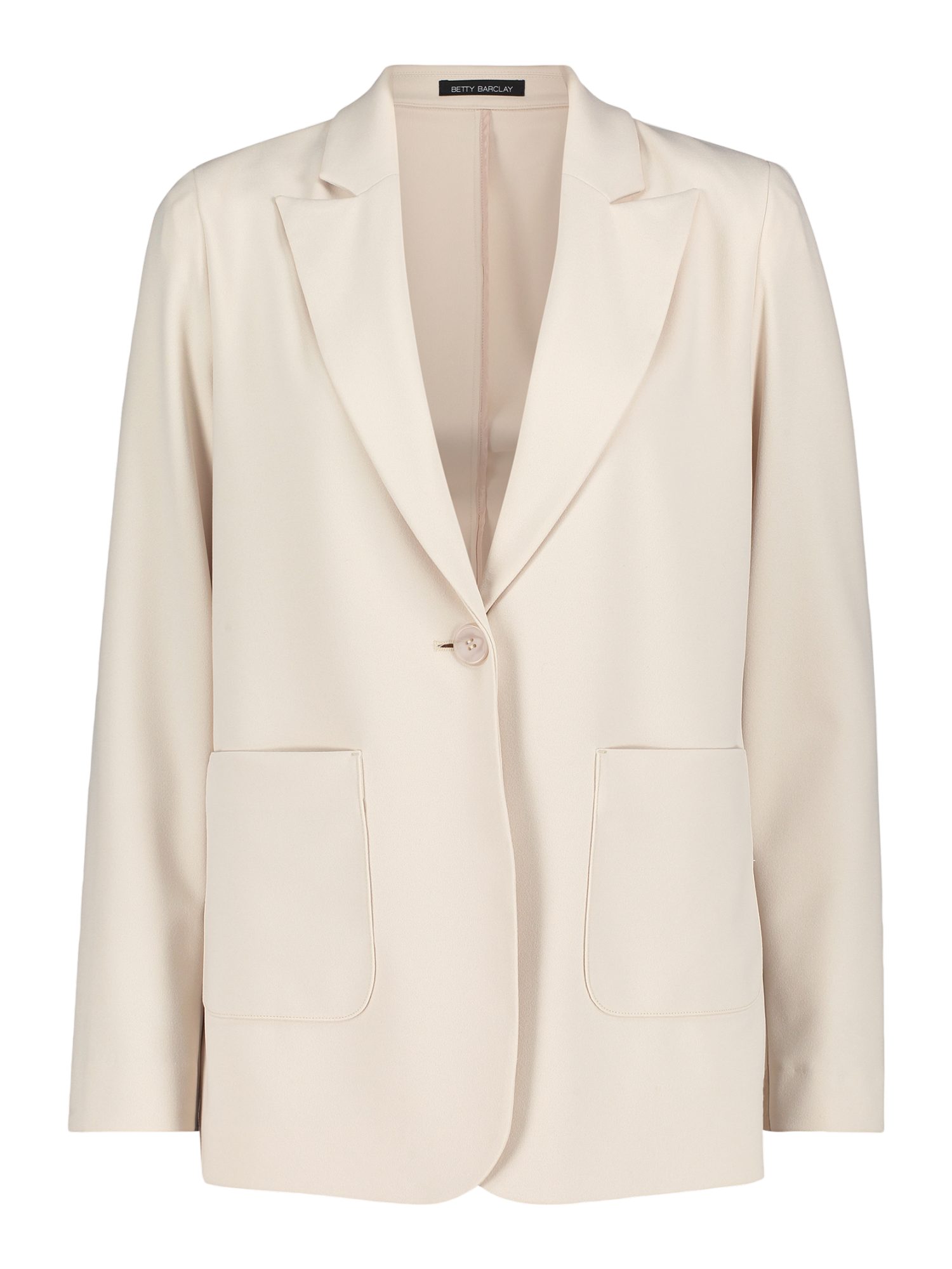 Betty Barclay Jackenblazer natur,Business,Polyester,Unifarben,Reverskragen,Lang,Gerade