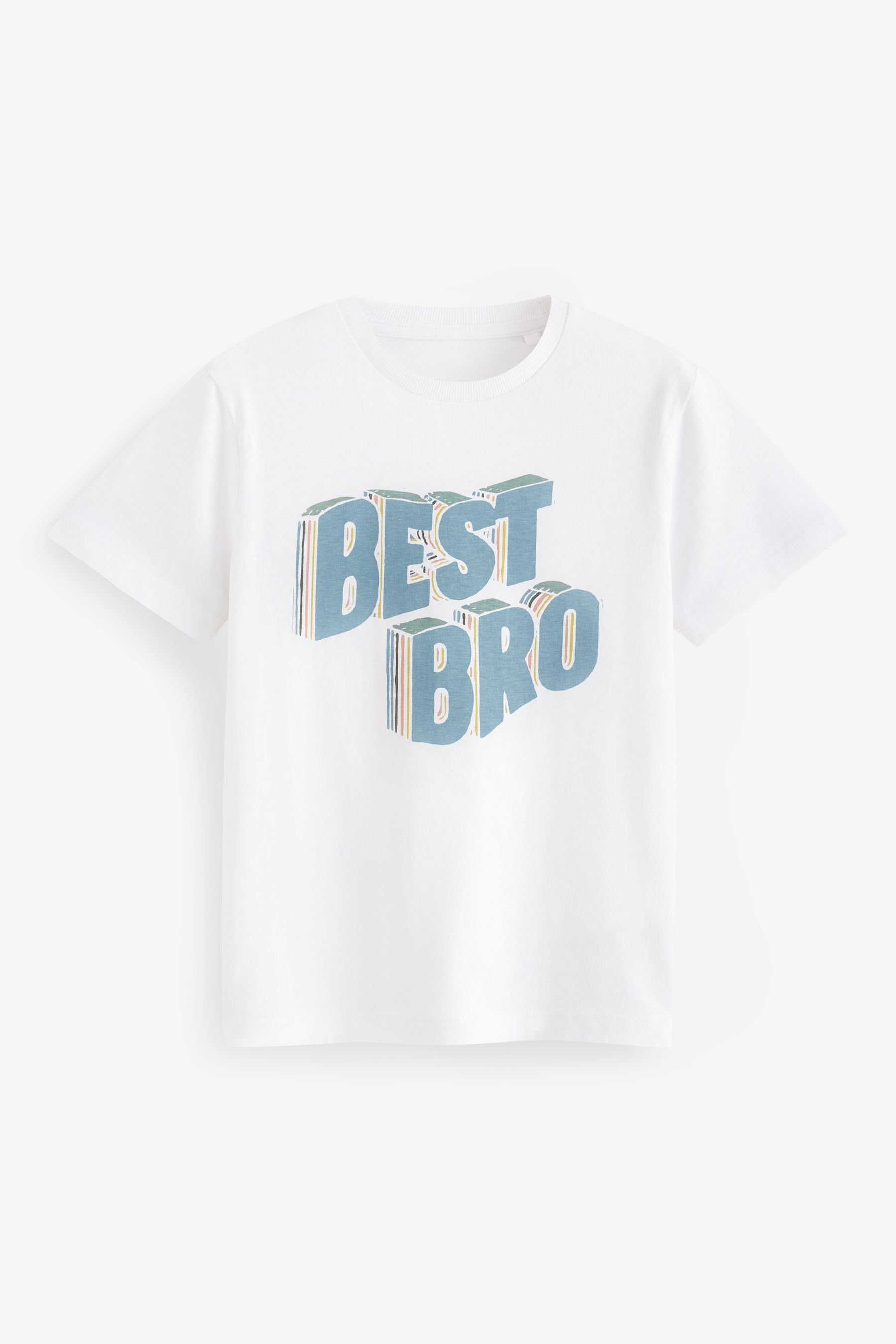 Next T-Shirt Grafik-T-Shirt (1-tlg) Best Bro White