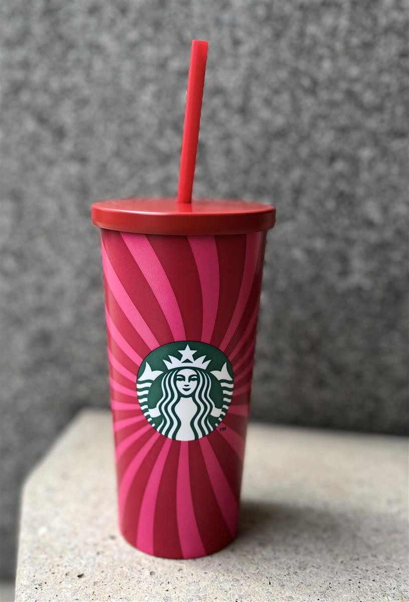 Starbucks Frühstücks-Geschirrset Starbucks Pink Swirl cold cup 16oz pink